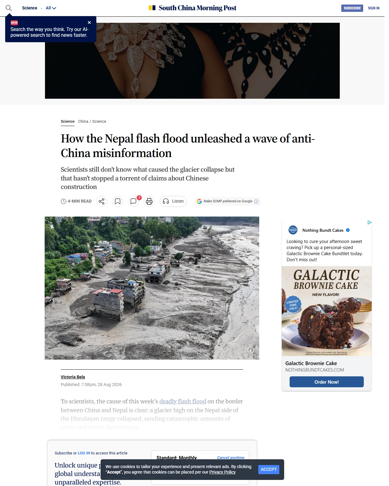 scmp.com as published: How the Nepal flash flood unleashed a wave of anti-China misinformation