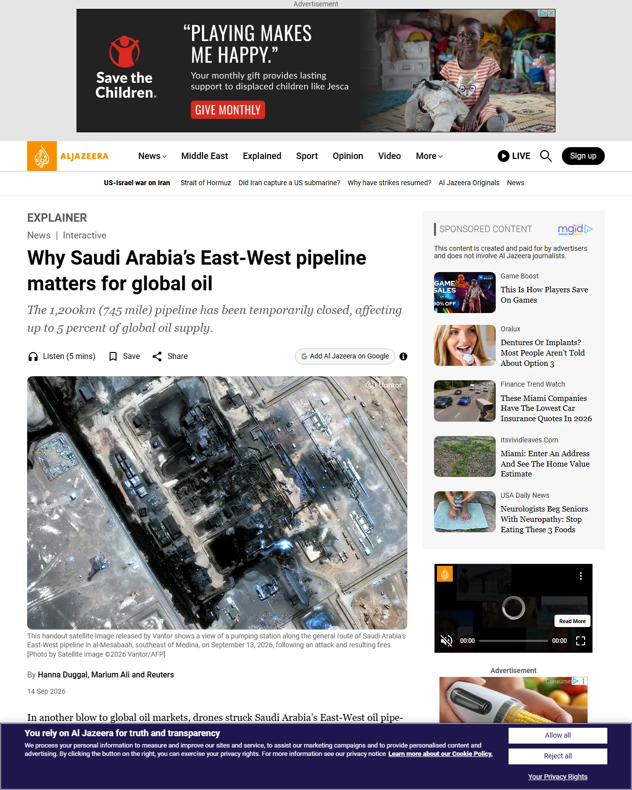 aljazeera.com as published: Why Saudi Arabia’s East-West pipeline matters for global oil