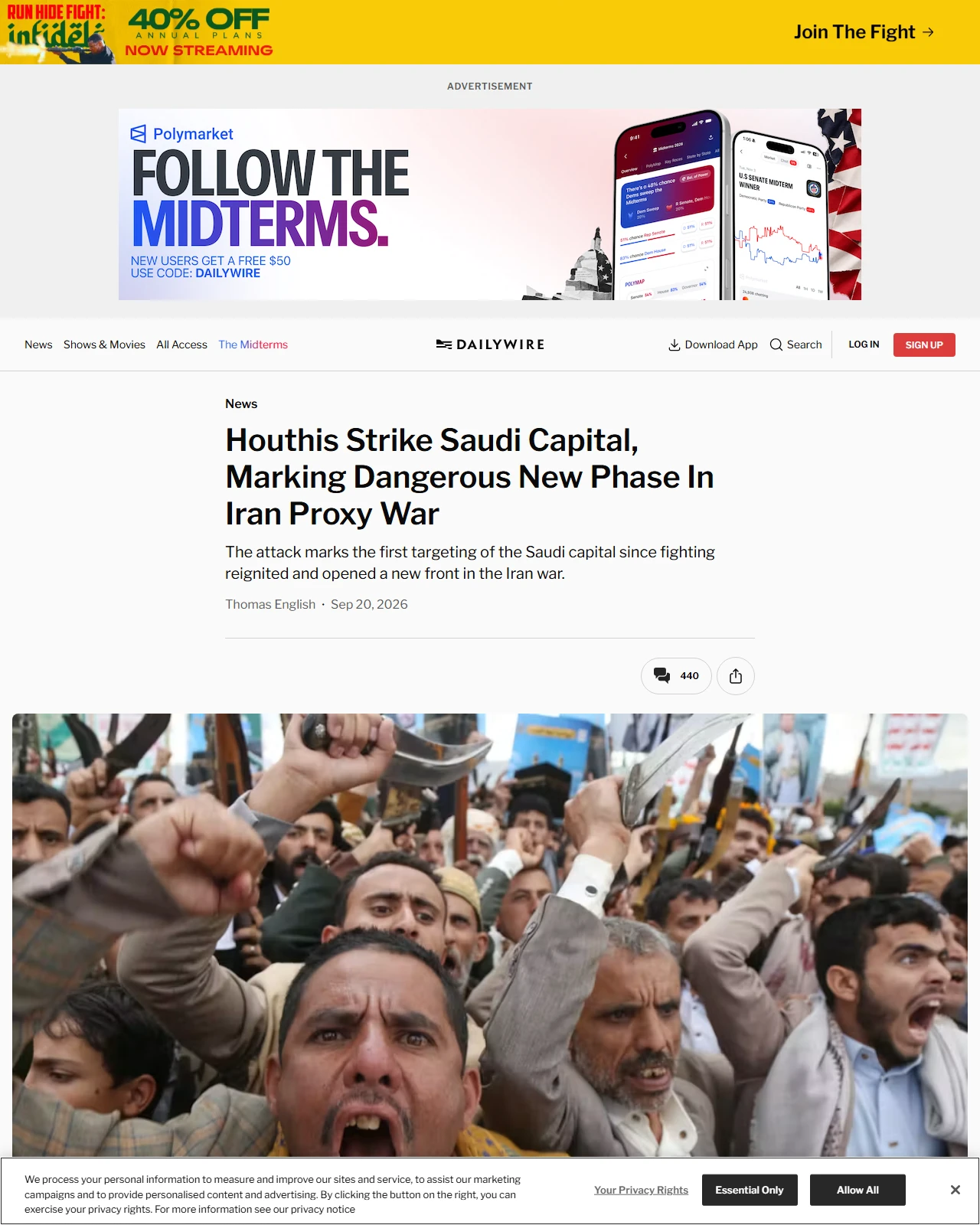 dailywire.com as published: Houthis Strike Saudi Capital, Marking Dangerous New Phase In Iran Proxy War