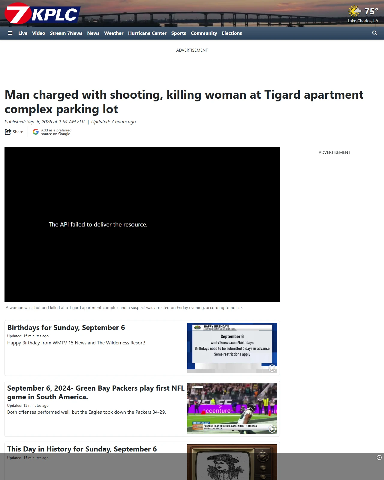 kplctv.com as published: Man charged with shooting, killing woman at Tigard apartment complex parking lot
