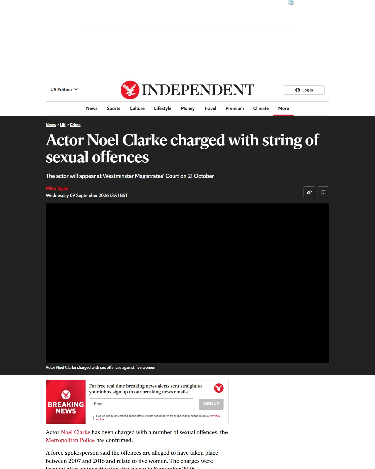 independent.co.uk as published: Actor Noel Clarke charged with string of sexual offences