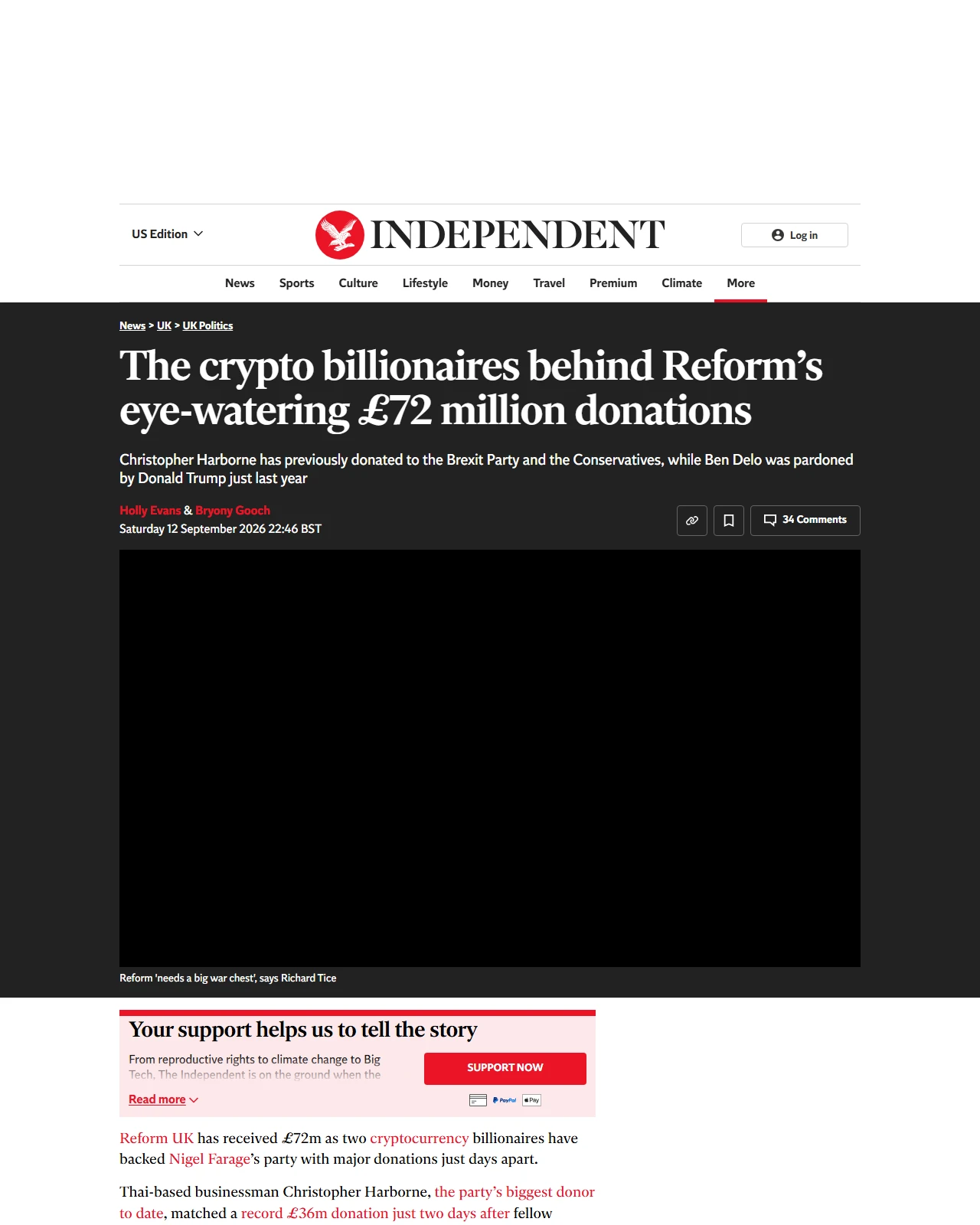 independent.co.uk as published: The crypto billionaires behind Reform’s eye-watering £72 million donations