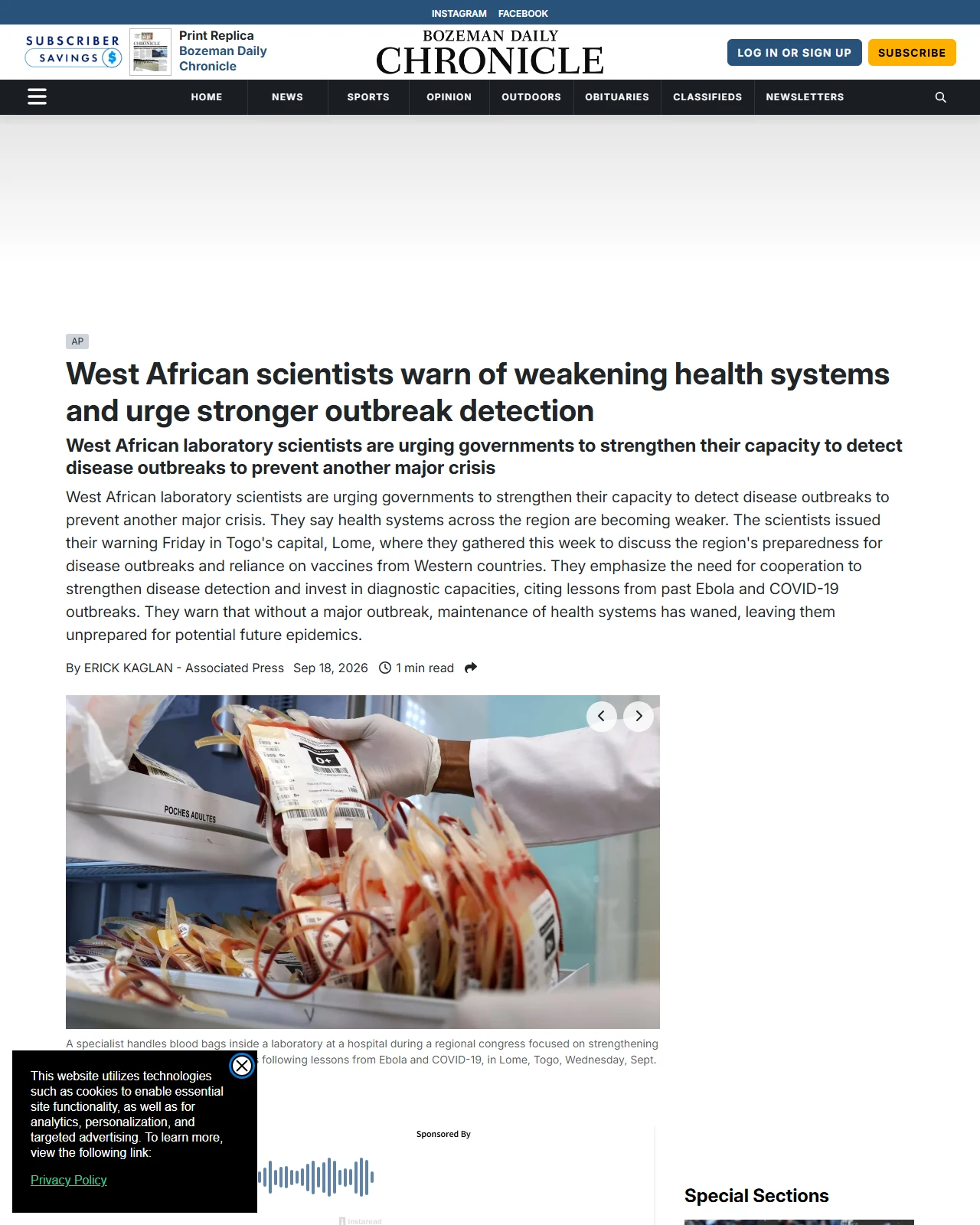 bozemandailychronicle.com as published: West African scientists warn of weakening health systems and urge stronger outbreak detection