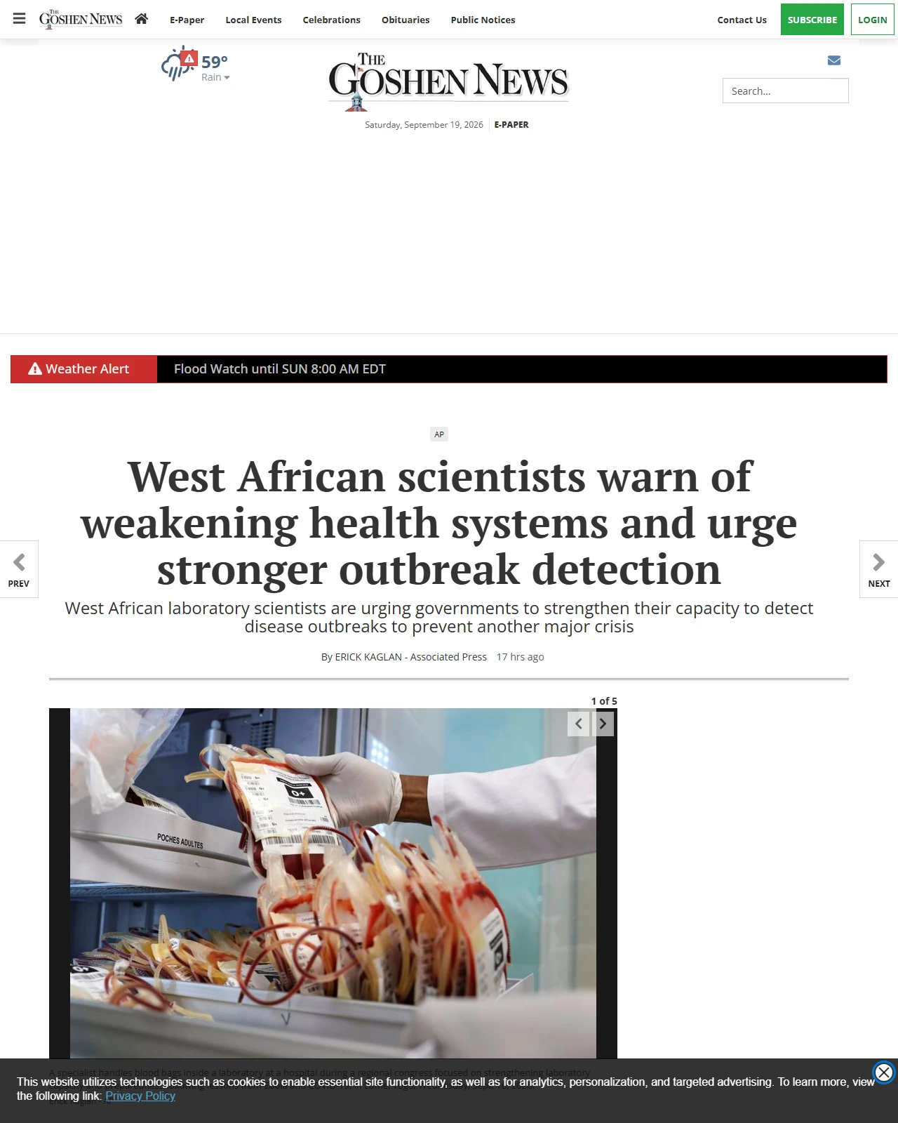 goshennews.com as published: West African scientists warn of weakening health systems and urge stronger outbreak detection