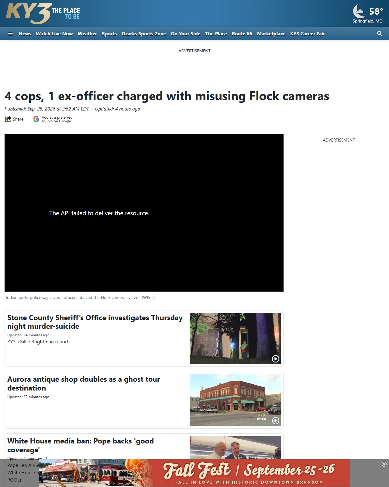 ky3.com as published: 4 cops, 1 ex-officer charged with misusing Flock cameras
