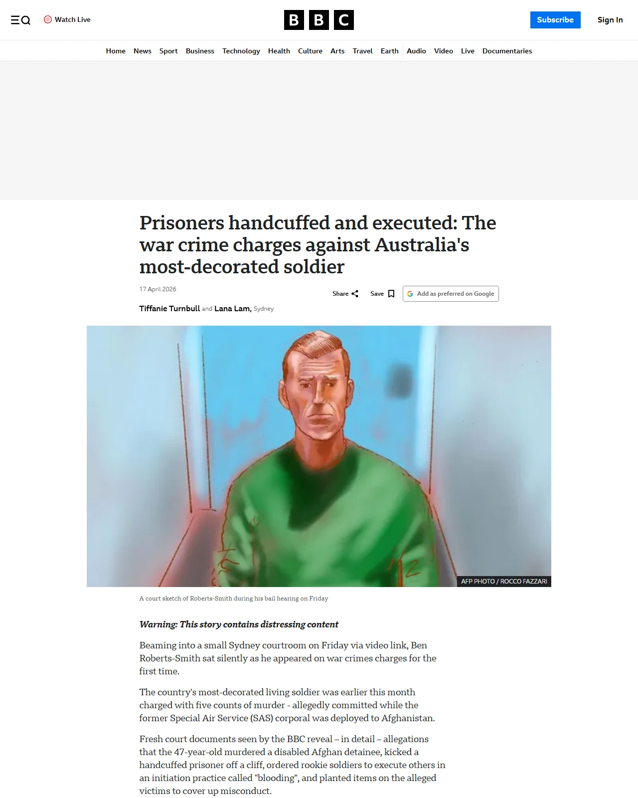 bbc.com as published: Ben Roberts-Smith: What is the decorated Australian soldier accused of?