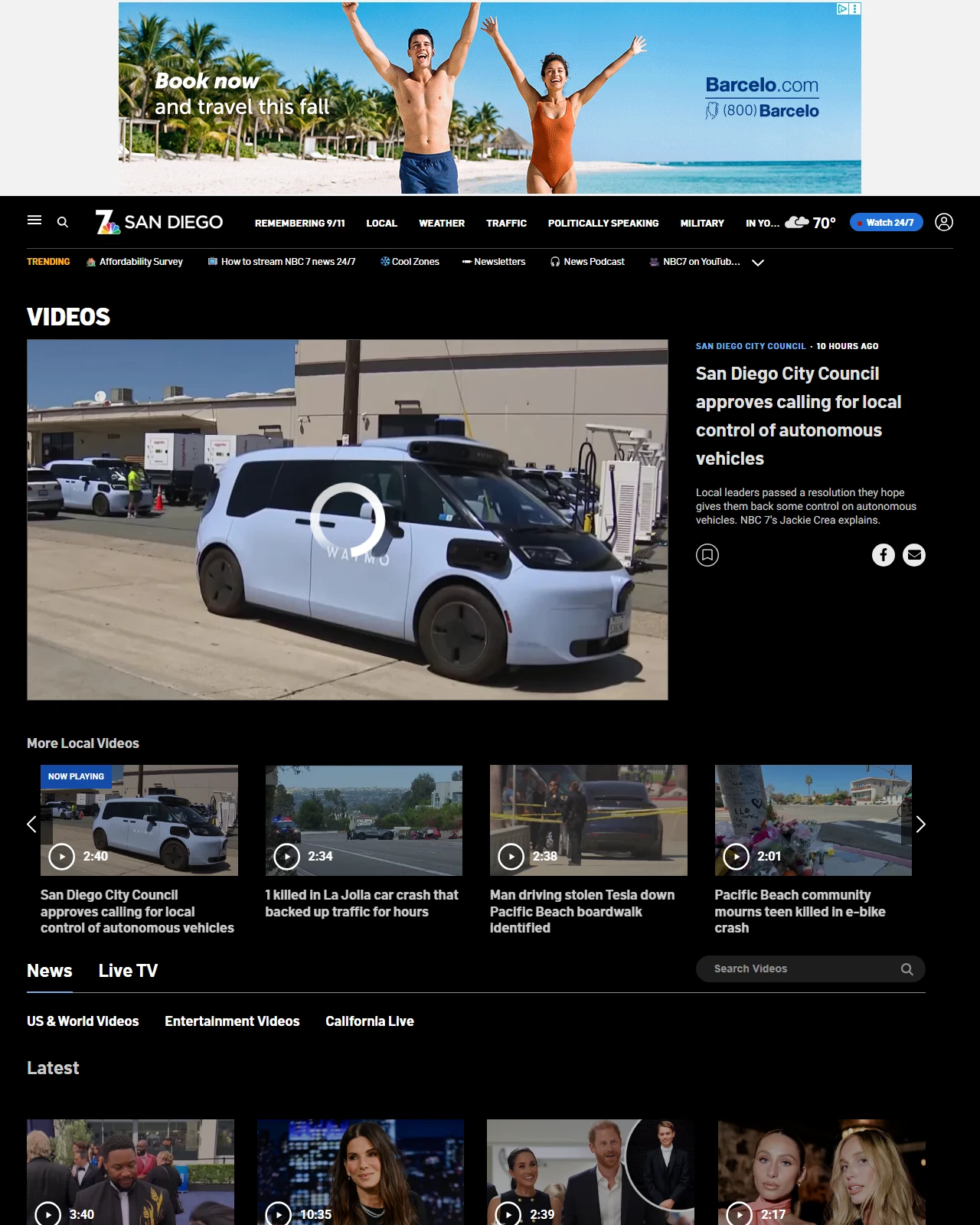 nbcsandiego.com as published: San Diego City Council approves calling for local control of autonomous vehicles