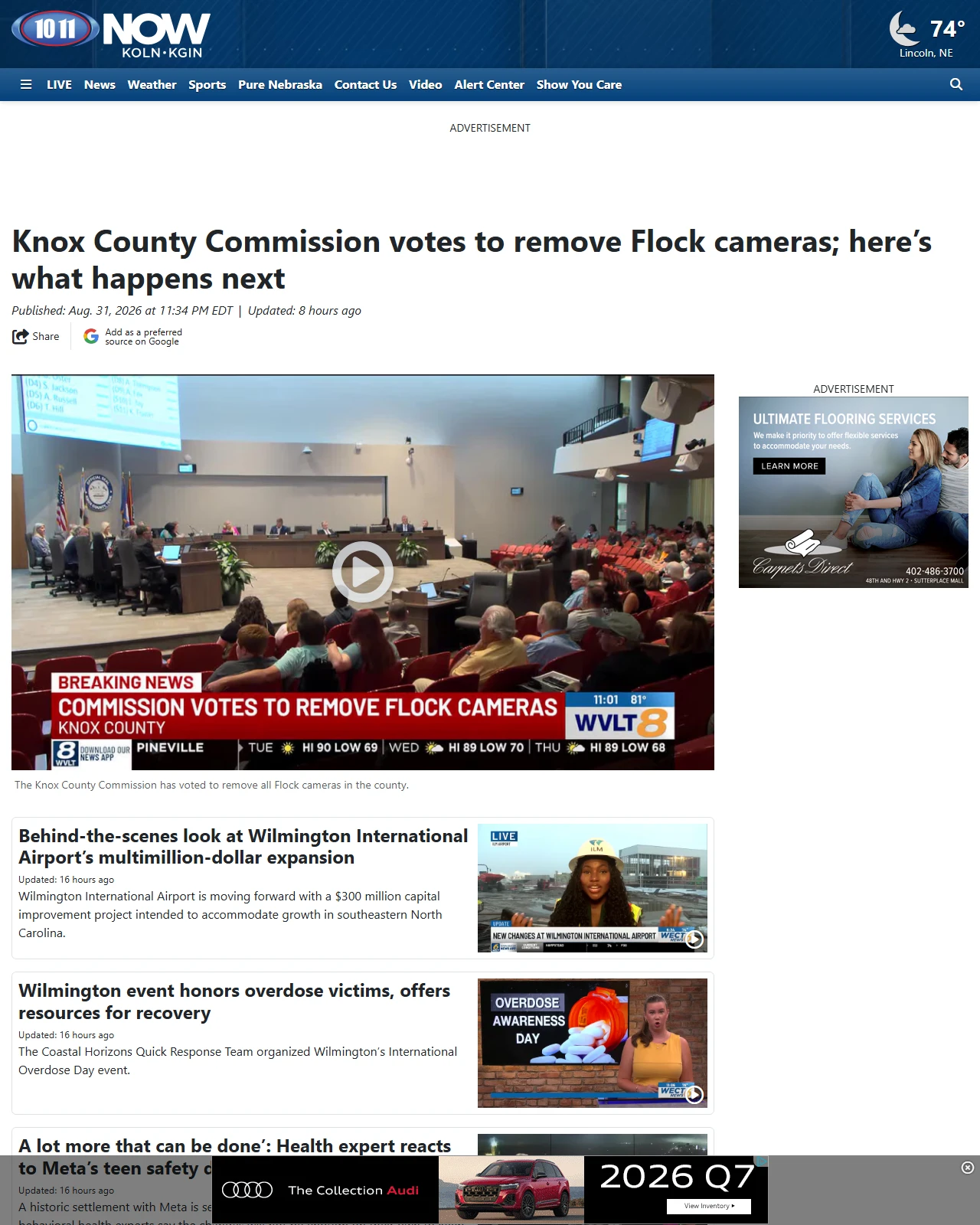 1011now.com as published: Knox County Commission votes to remove Flock cameras; here’s what happens next
