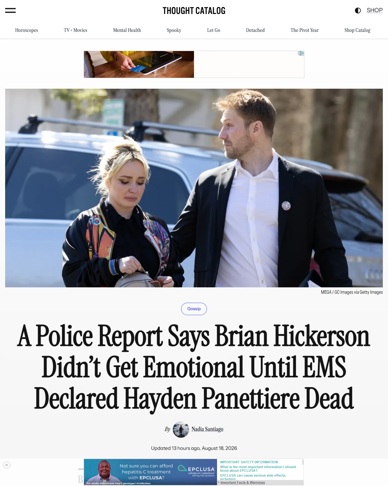 thoughtcatalog.com as published: A Police Report Says Brian Hickerson Didn’t Get Emotional Until EMS Declared Hayden Panettiere Dead