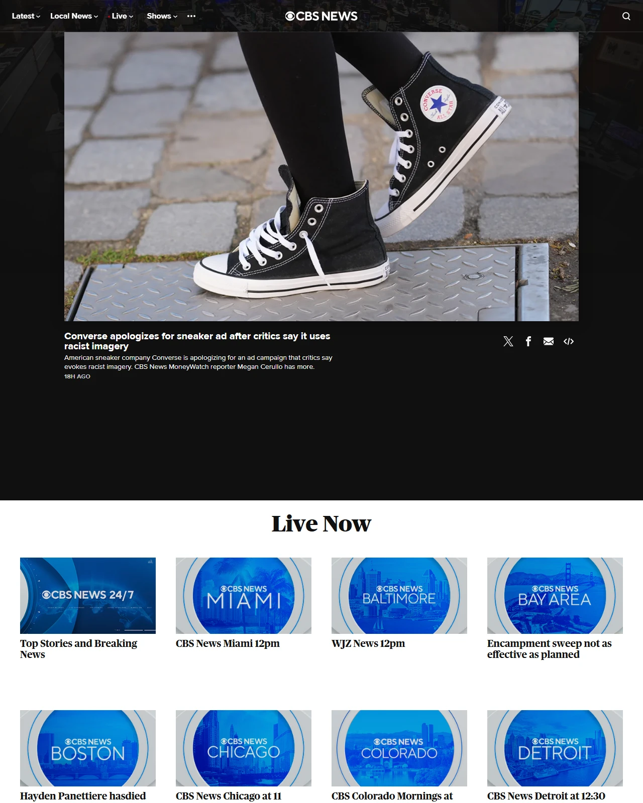 cbsnews.com as published: Converse apologizes for sneaker ad after critics say it uses racist imagery