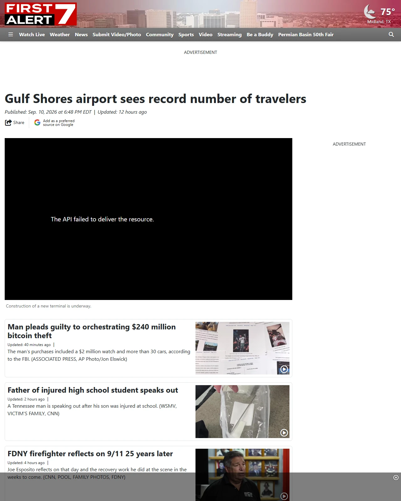 firstalert7.com as published: Gulf Shores airport sees record number of travelers