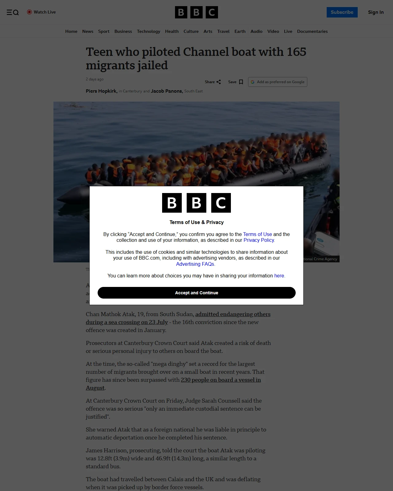 bbc.com as published: Chan Mathok Atak jailed over Channel boat with 165 migrants