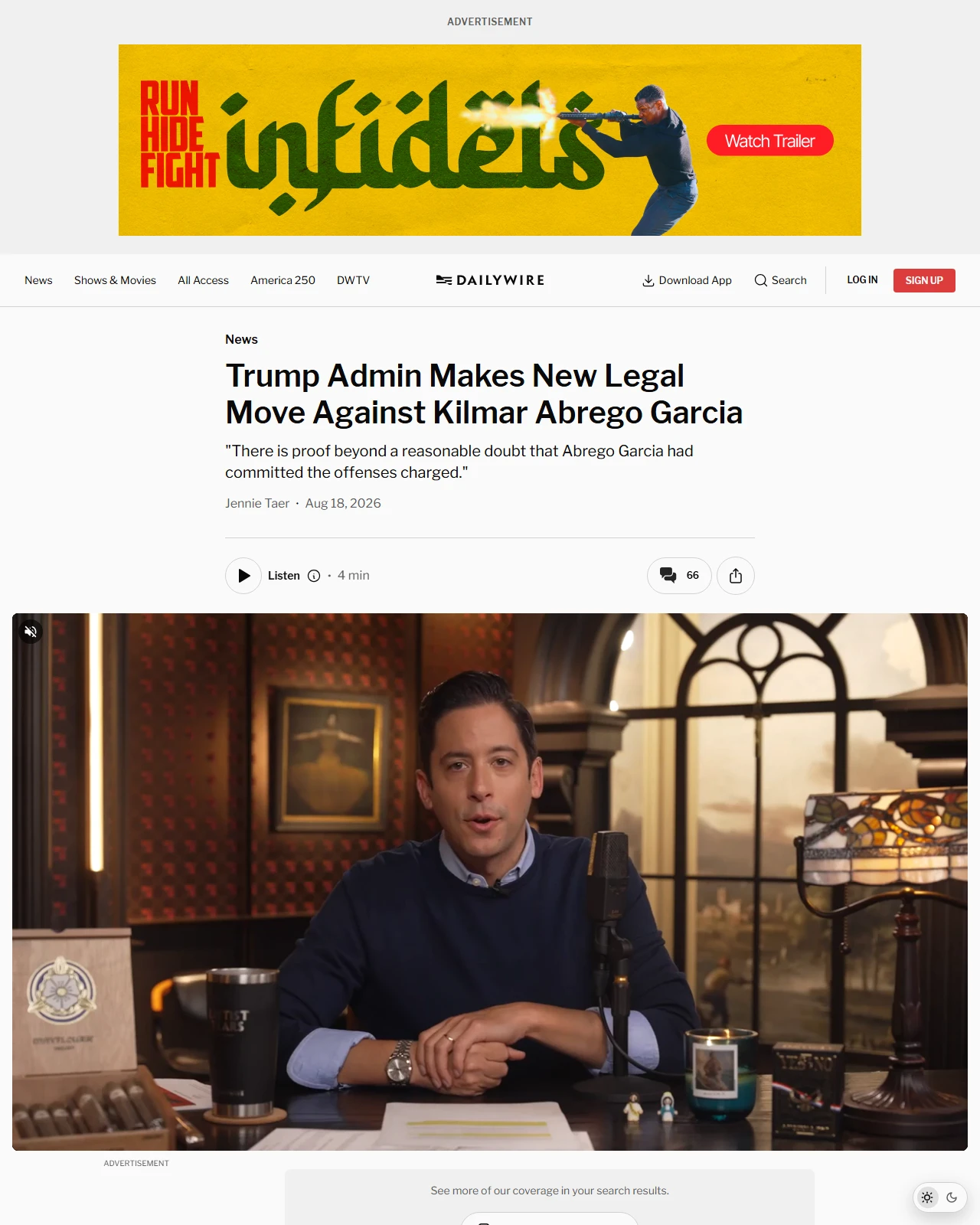 dailywire.com as published: Trump Admin Makes New Legal Move Against Kilmar Abrego Garcia