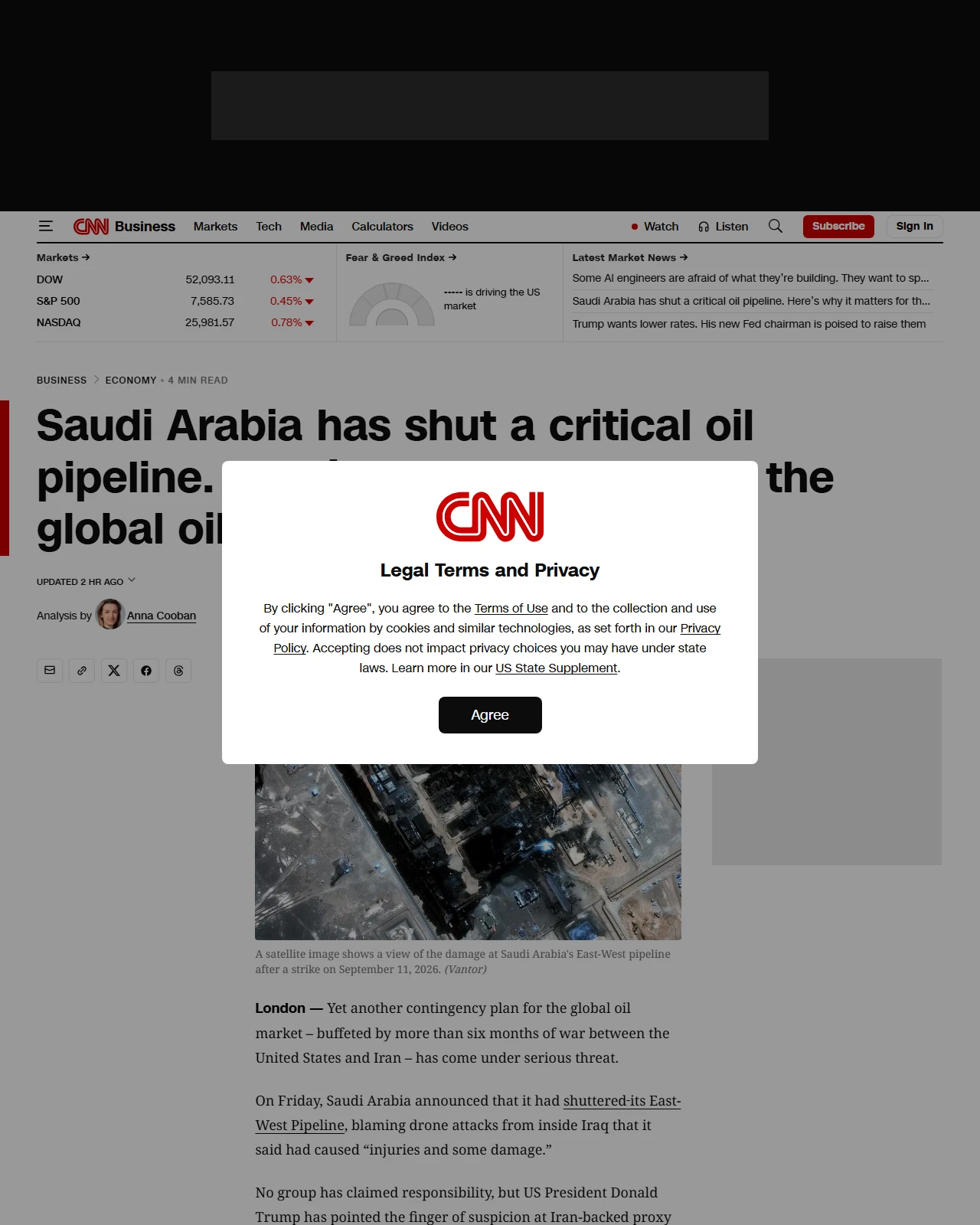 cnn.com as published: Saudi Arabia has shut a critical oil pipeline. Here’s why it matters for the global oil market