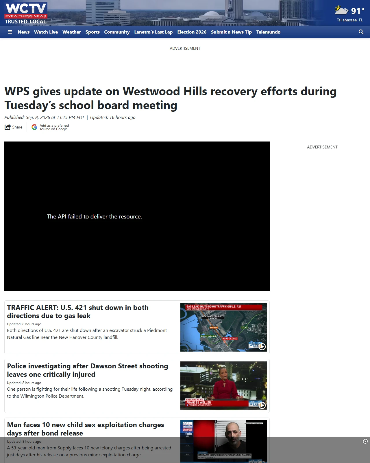 wctv.tv as published: WPS gives update on Westwood Hills recovery efforts during Tuesday’s school board meeting