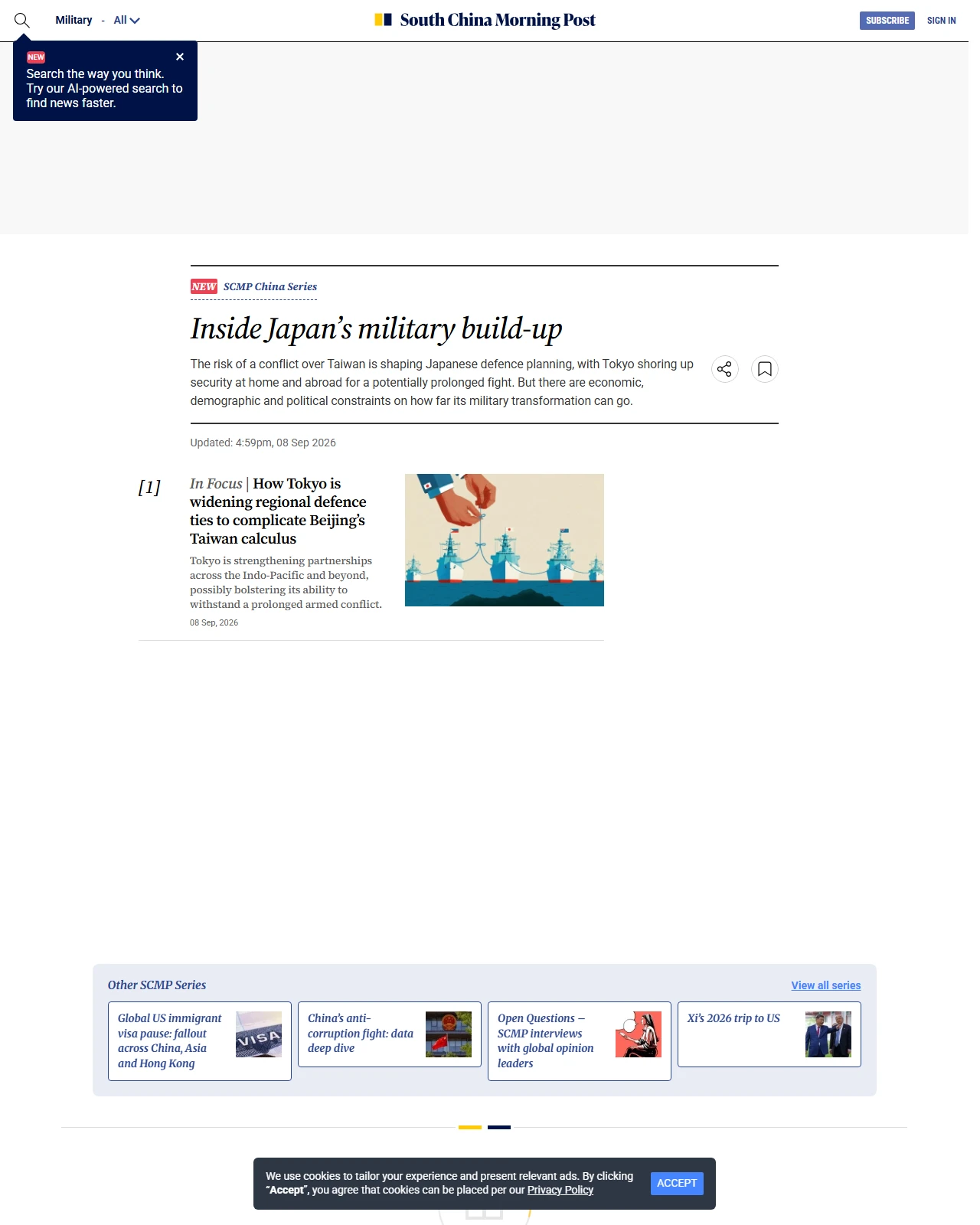 scmp.com as published: Inside Japan’s military build-up