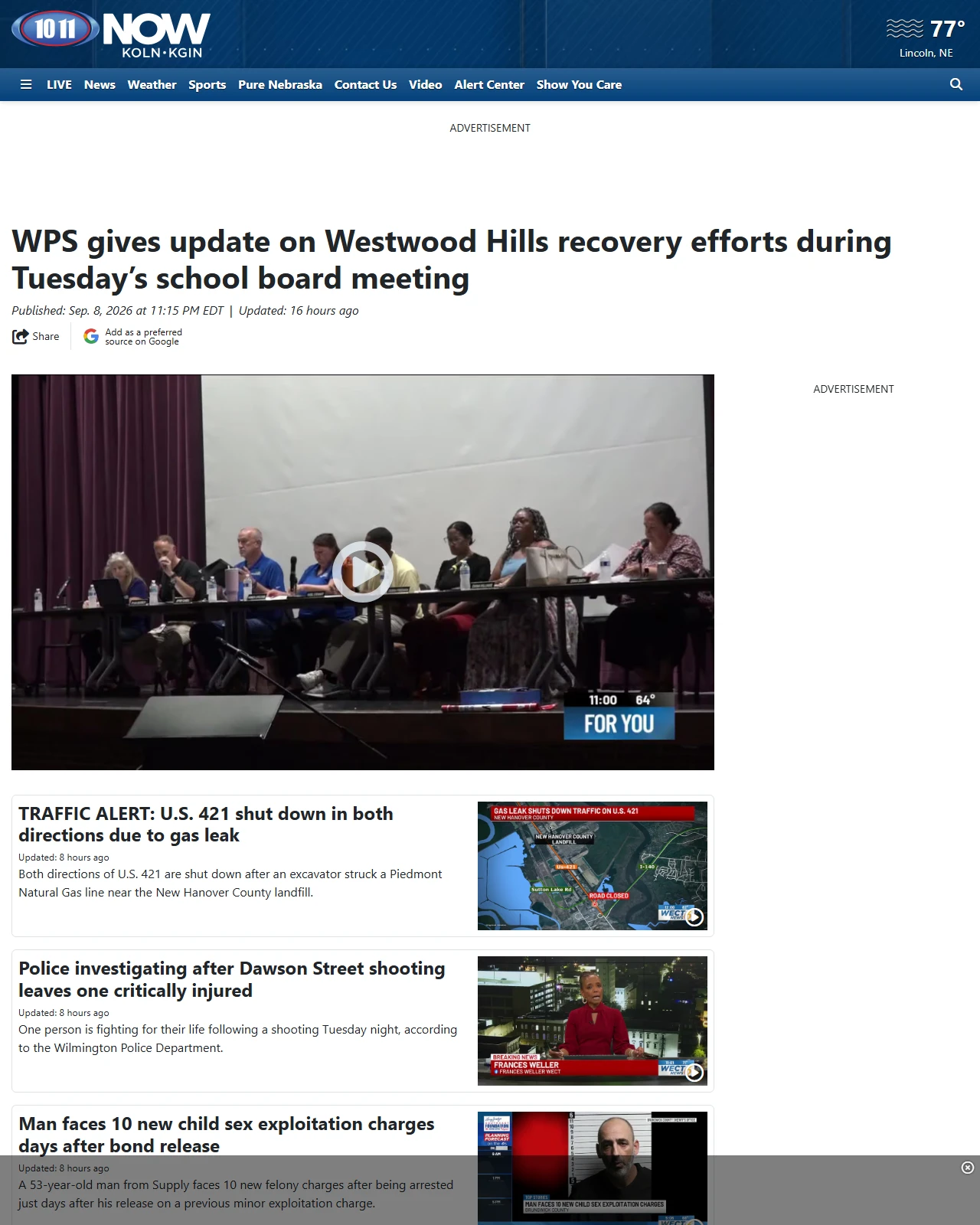 1011now.com as published: WPS gives update on Westwood Hills recovery efforts during Tuesday’s school board meeting - KOLN | Nebraska Local News, Weather, Sports | Lincoln, NE