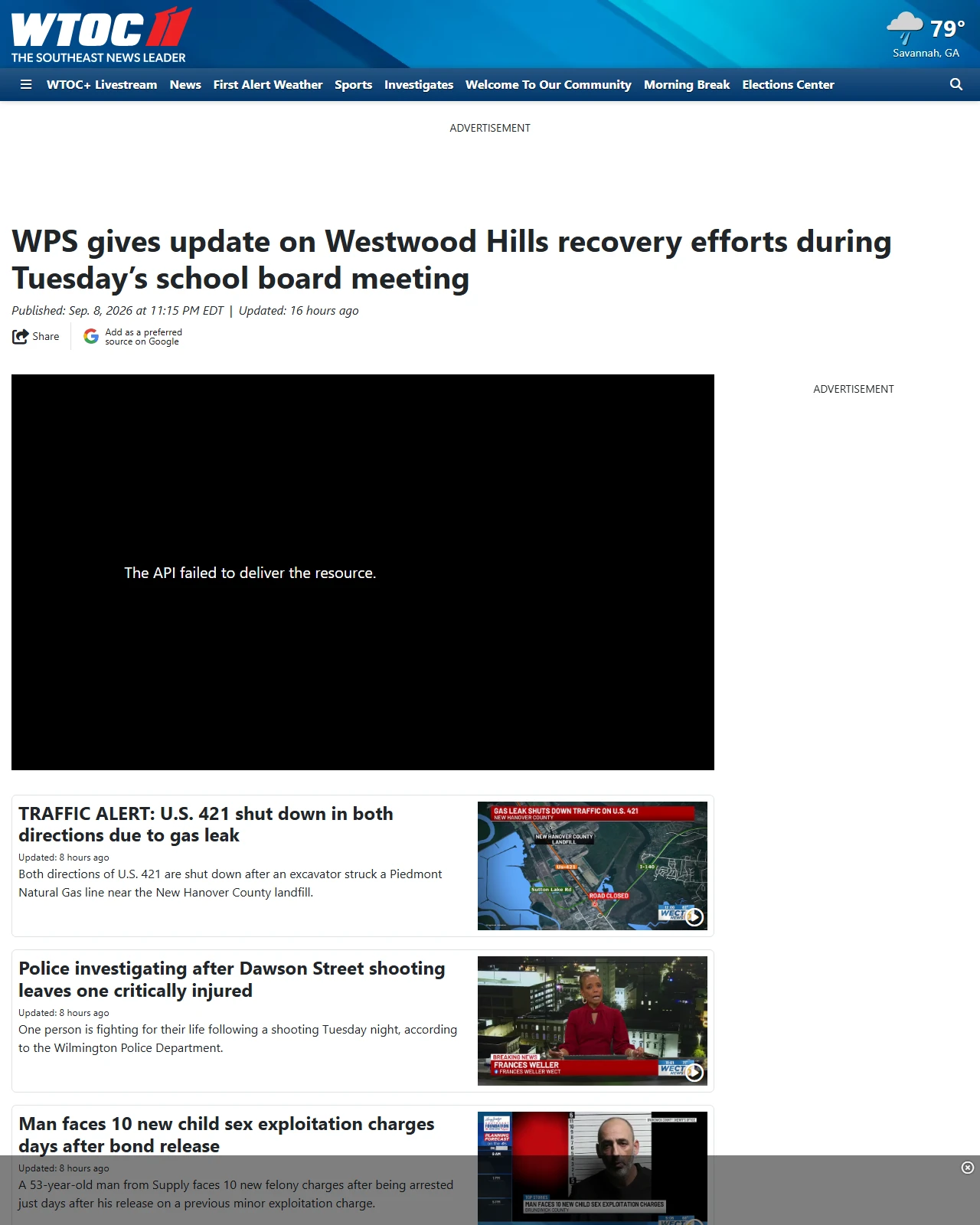 wtoc.com as published: WPS gives update on Westwood Hills recovery efforts during Tuesday’s school board meeting