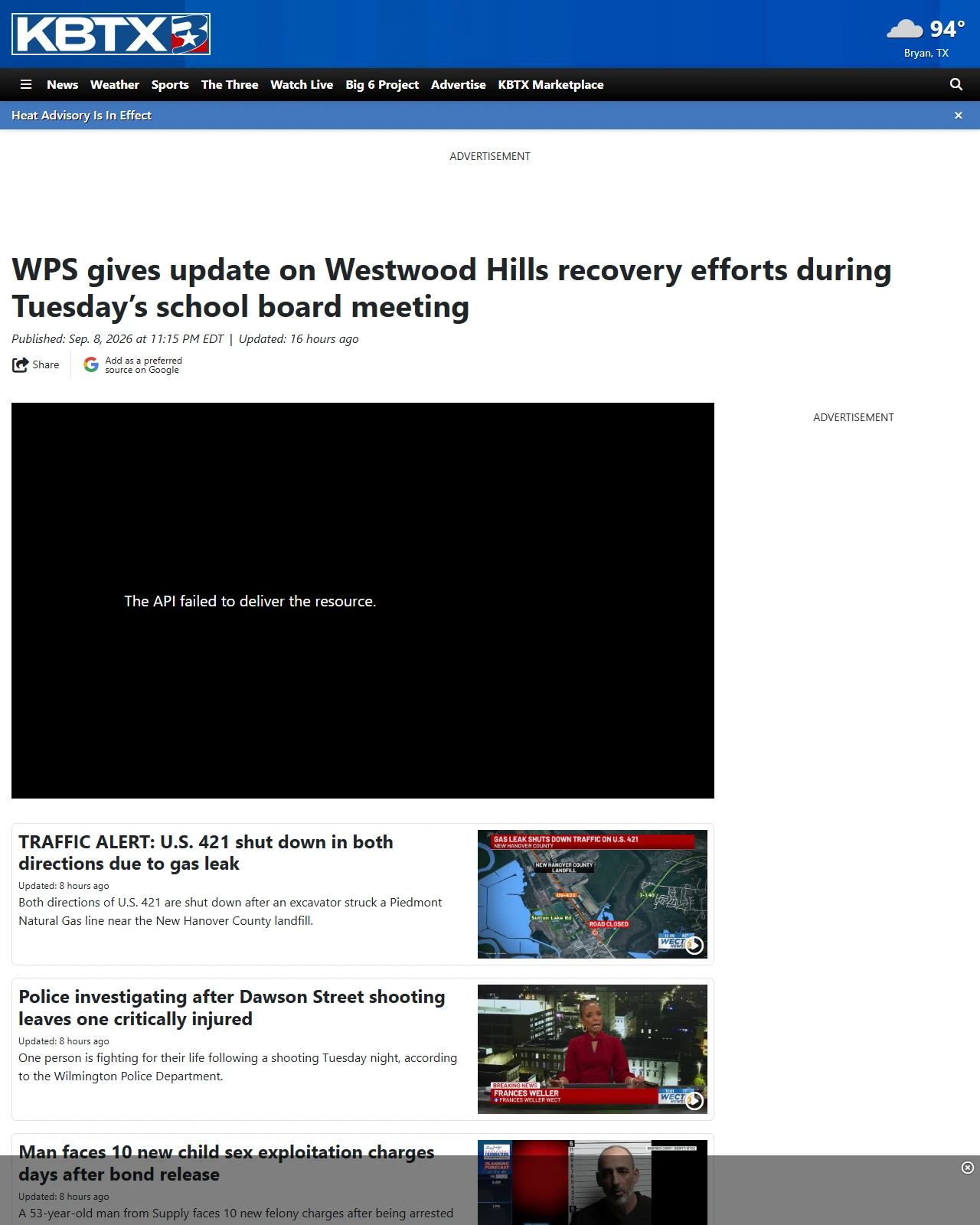 kbtx.com as published: WPS gives update on Westwood Hills recovery efforts during Tuesday’s school board meeting