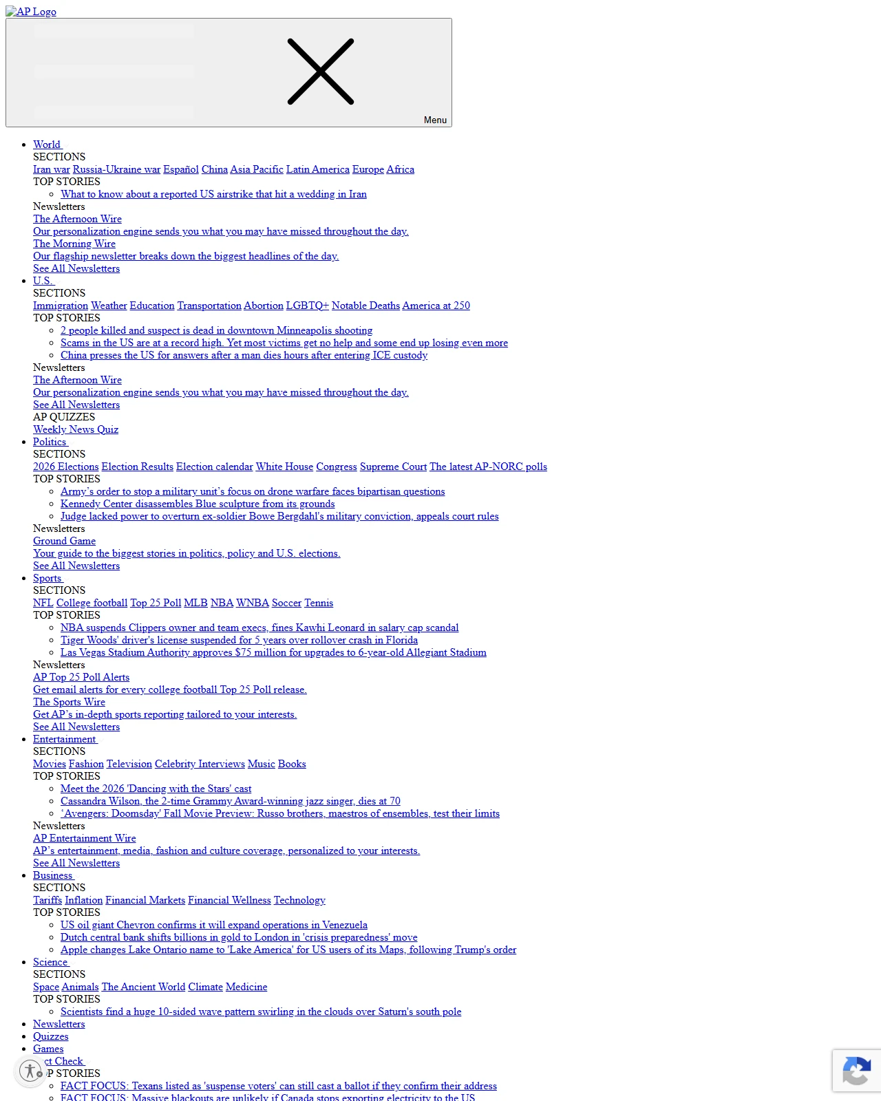 apnews.com as published: Iran targets Kuwait in retaliation for US bombardments, and other Mideast news