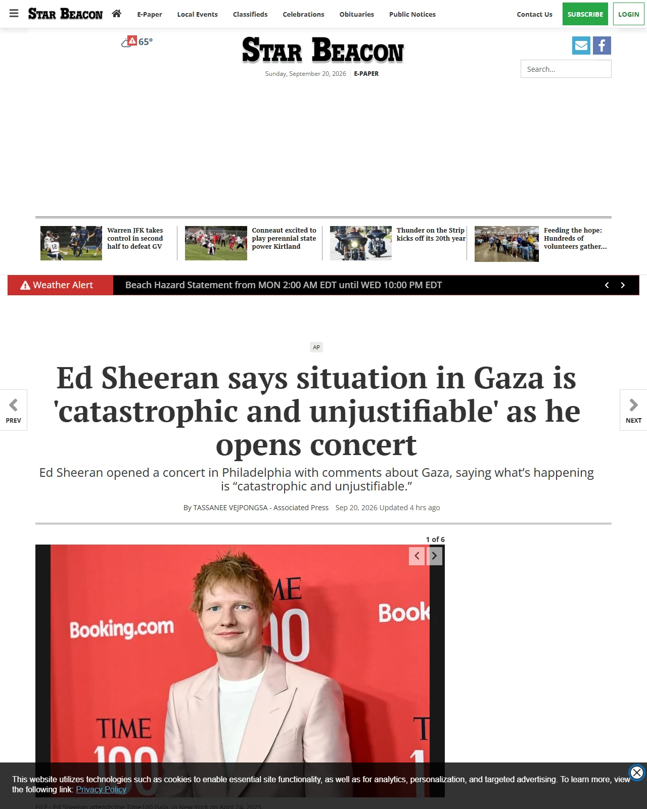 starbeacon.com as published: Ed Sheeran is set to return to stage for 1st time since Macklemore was cut and other acts withdrew