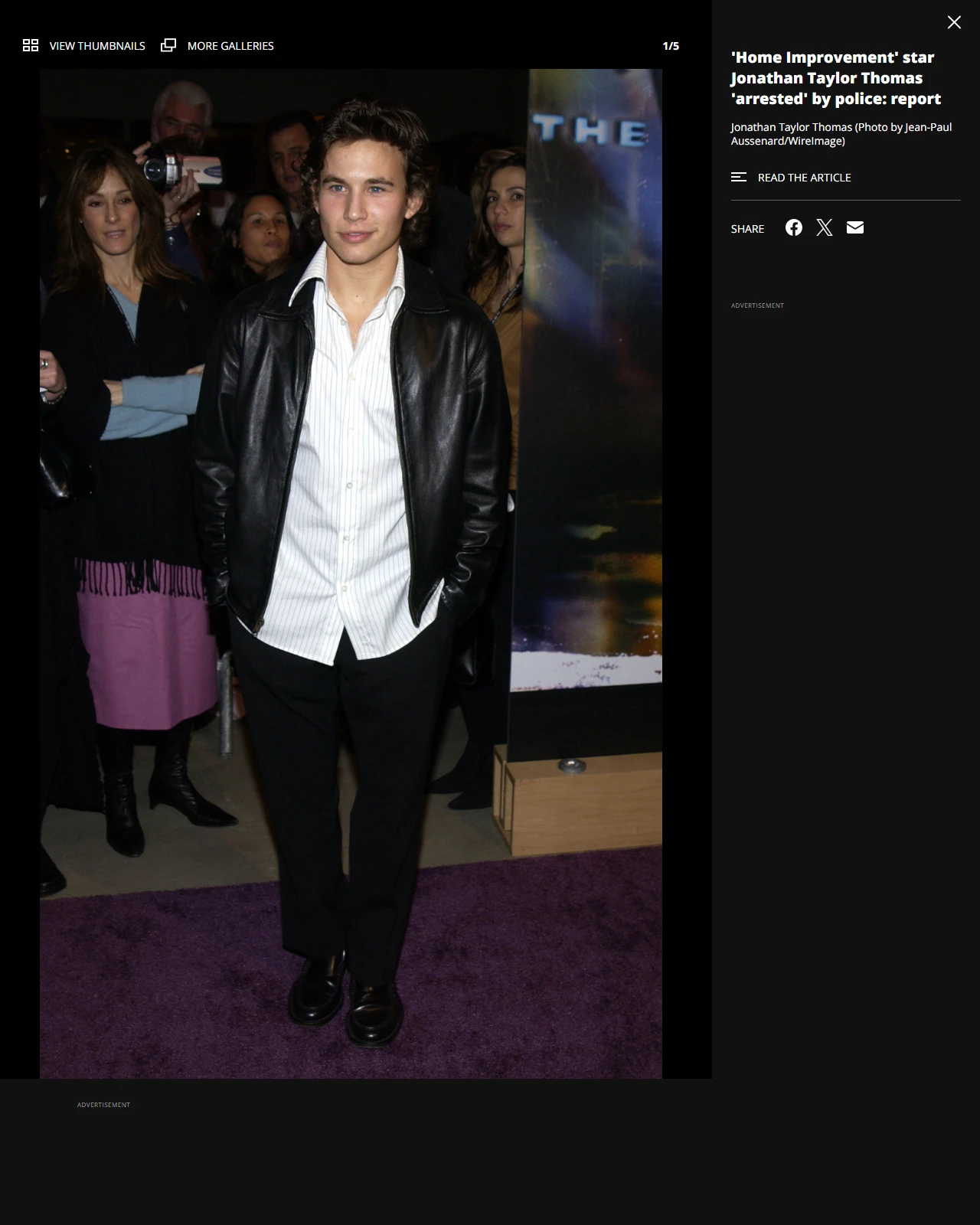wpde.com as published: 'Home Improvement' star Jonathan Taylor Thomas 'arrested' by police: report