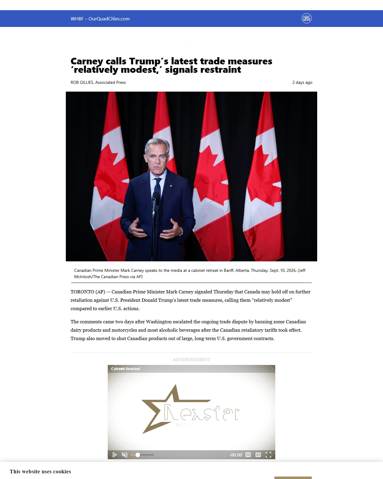 ourquadcities.com as published: Ontario premier hopes Republicans lose House and Senate as Trump trade war escalates