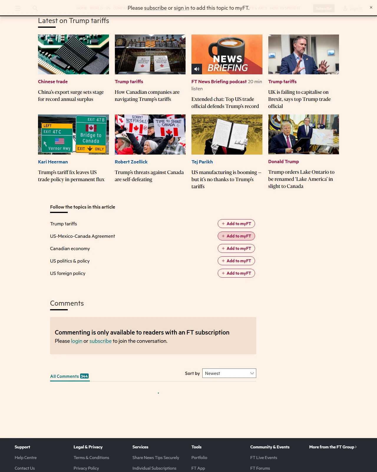 ft.com as published: Donald Trump calls for Bombardier boycott as Canada hits US with tariffs