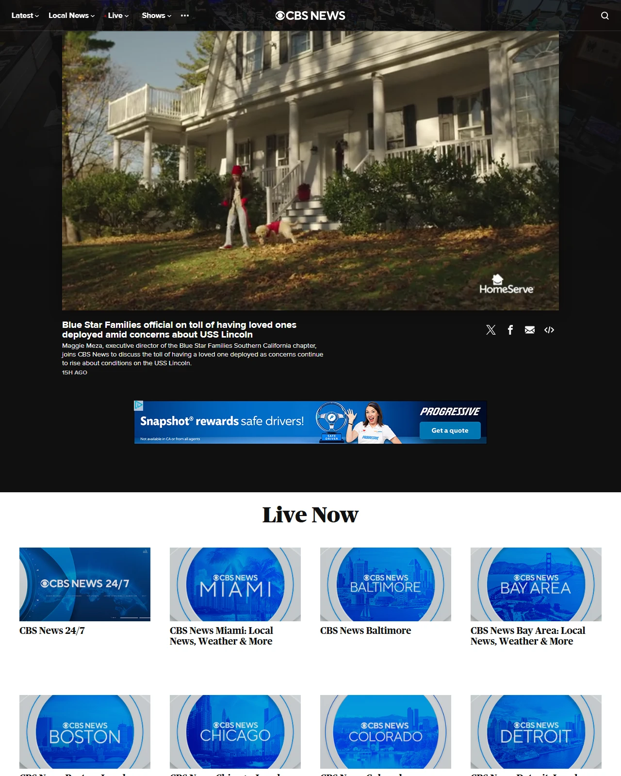 cbsnews.com as published: Blue Star Families official on toll of having loved ones deployed amid concerns about USS Lincoln