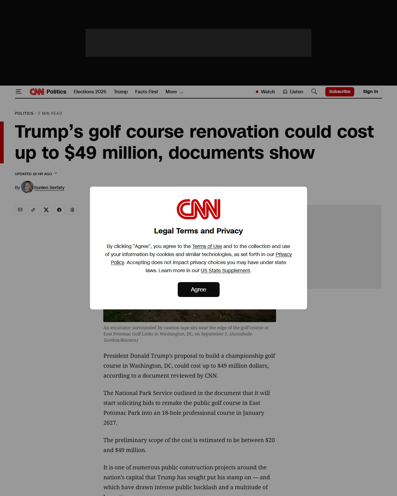 cnn.com as published: Trump golf course could cost up to $49 million, documents show | CNN Politics