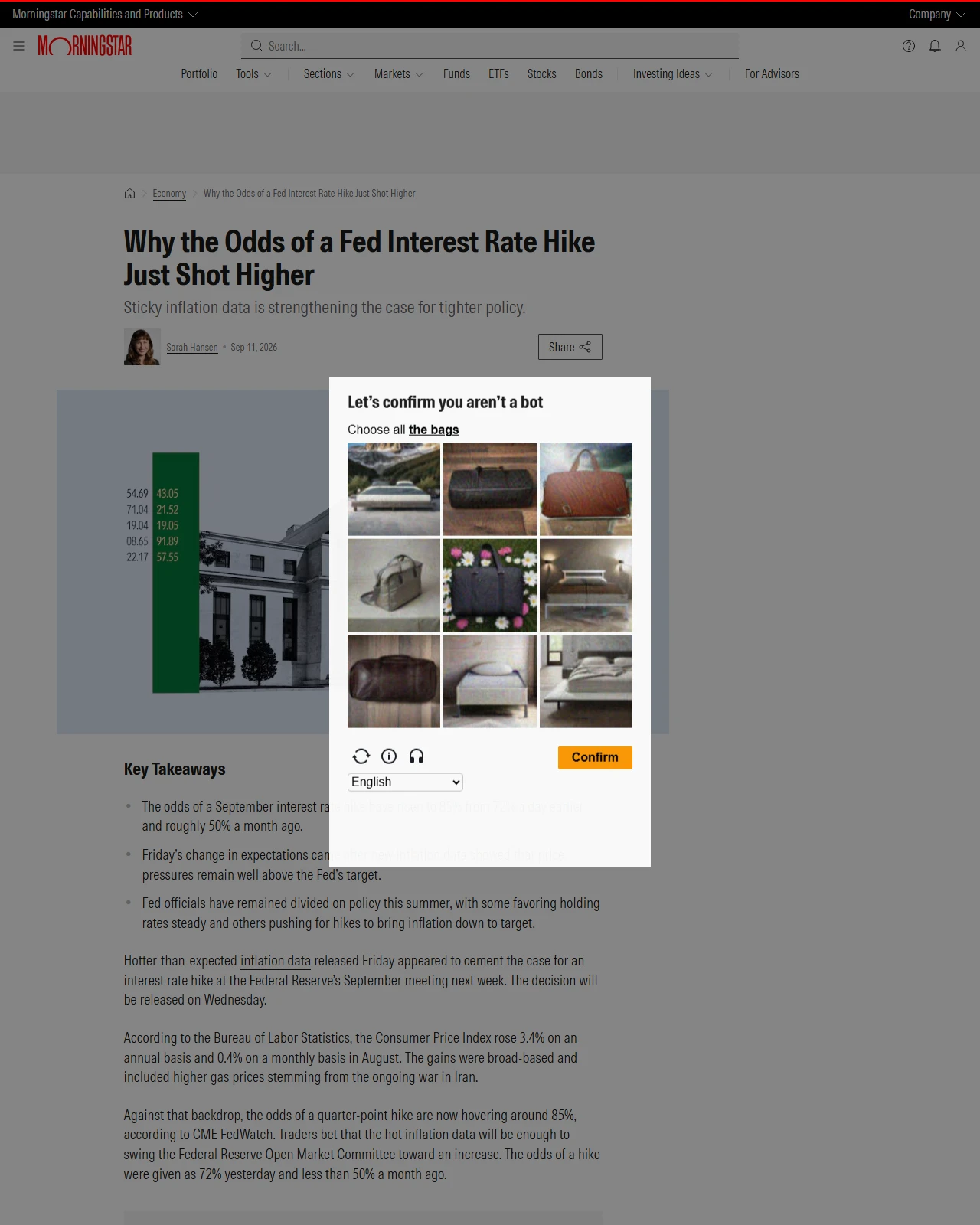 morningstar.com as published: Why the Odds of a Fed Interest Rate Hike Just Shot Higher