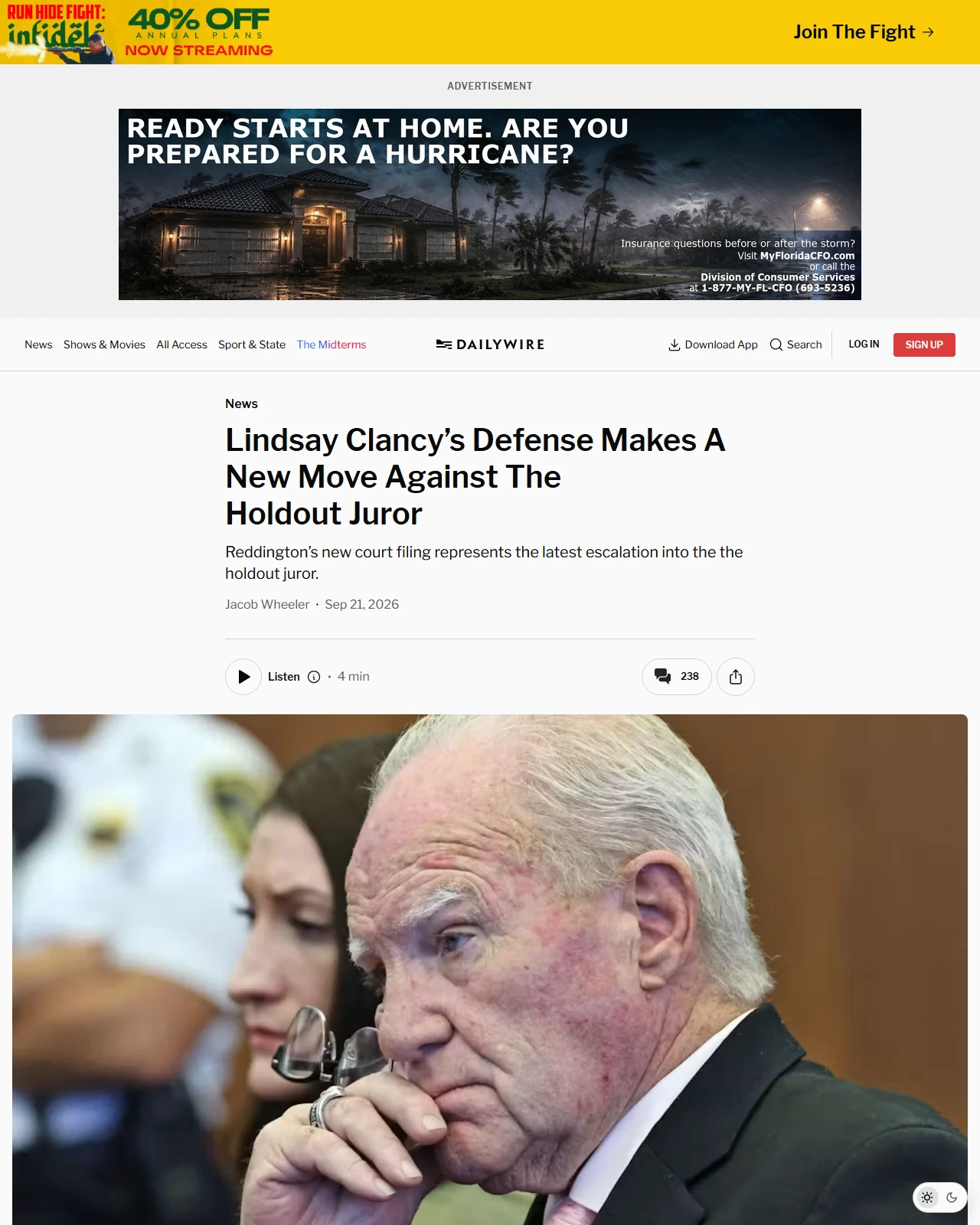 dailywire.com as published: Lindsay Clancy’s Defense Makes A New Move Against The Holdout Juror