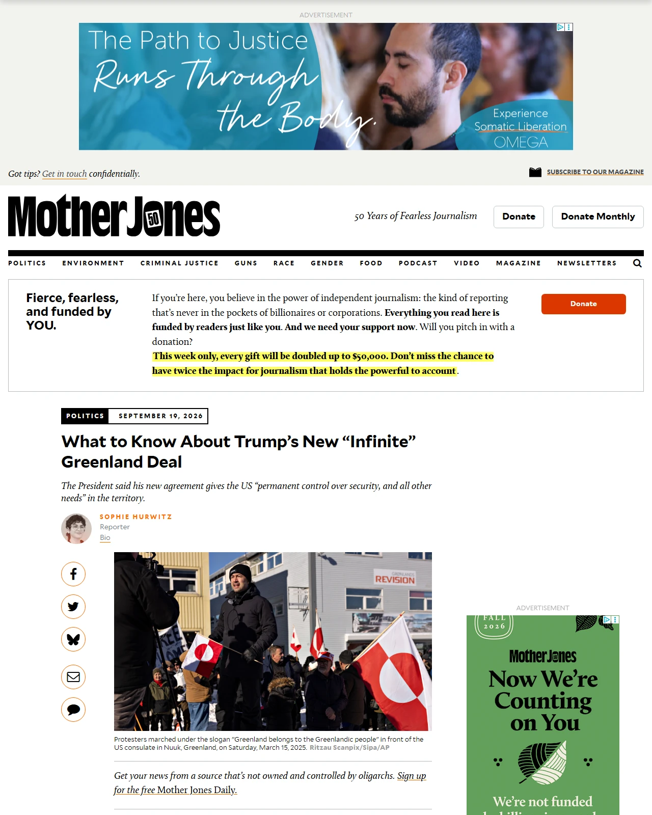 motherjones.com as published: What to Know About Trump’s New “Infinite” Greenland Deal