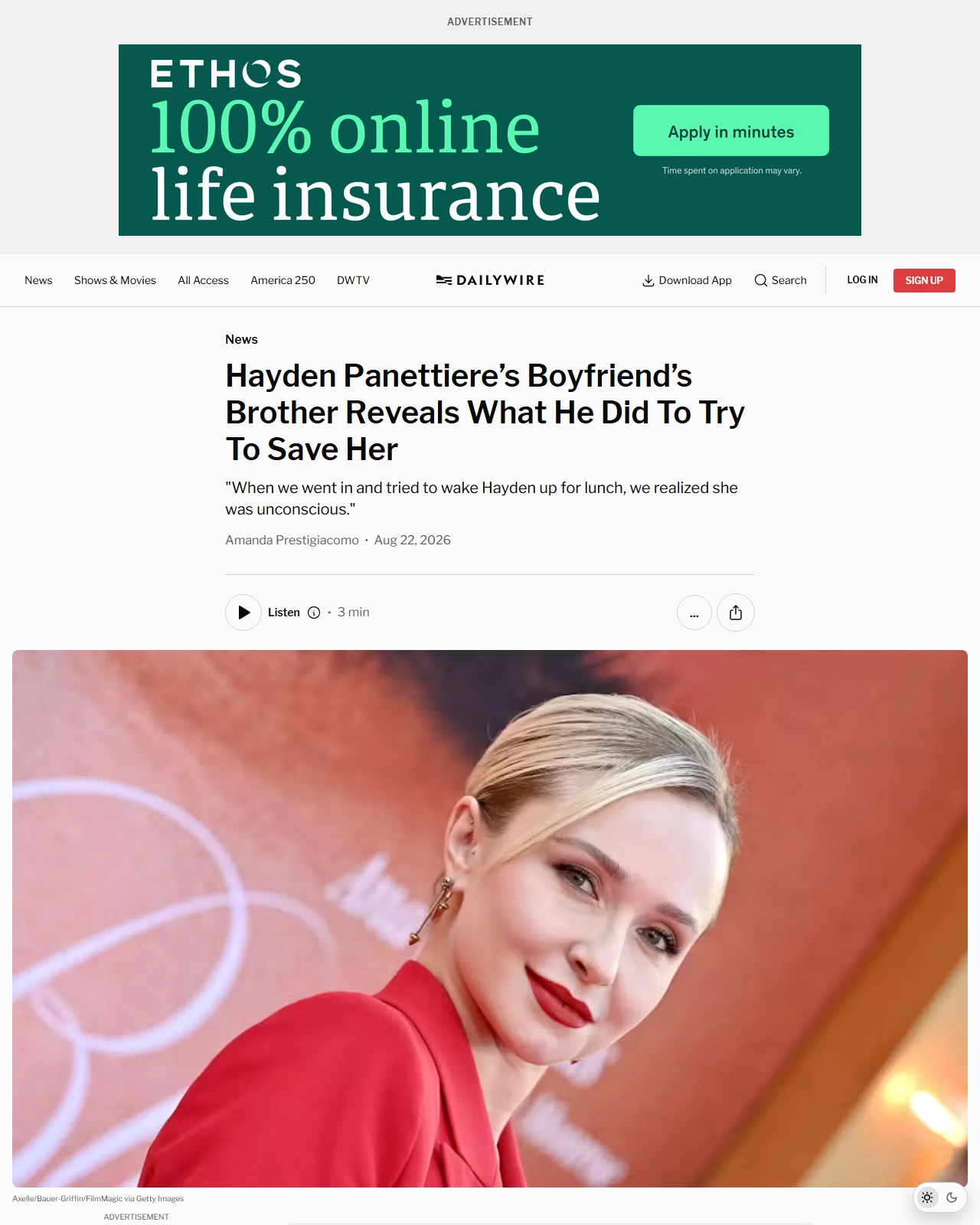 dailywire.com as published: Hayden Panettiere’s Boyfriend’s Brother Reveals What He Did To Try To Save Her