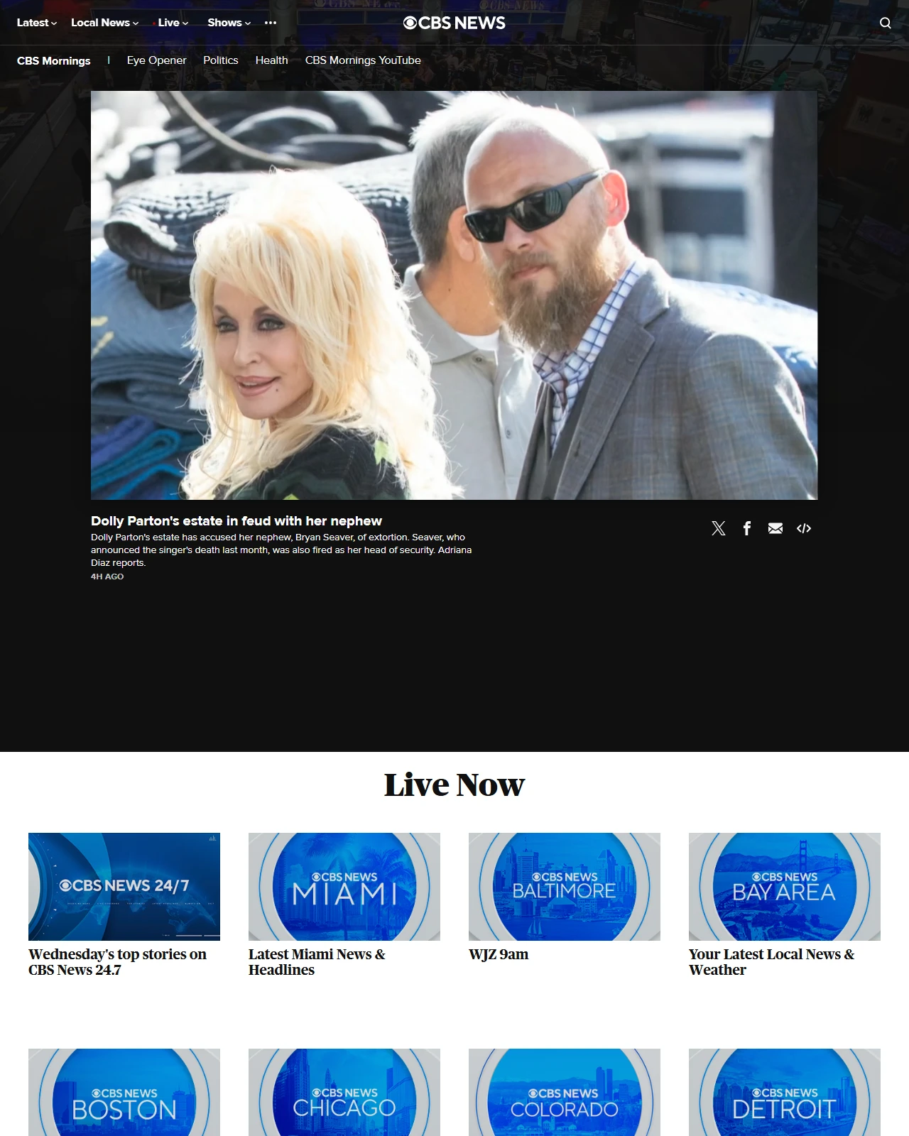 cbsnews.com as published: Dolly Parton's estate in feud with her nephew