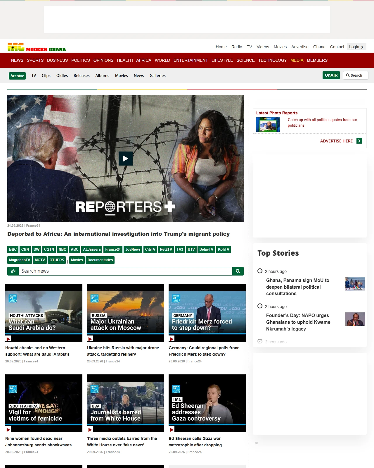 modernghana.com as published: Deported to Africa: An international investigation into Trump’s migrant policy