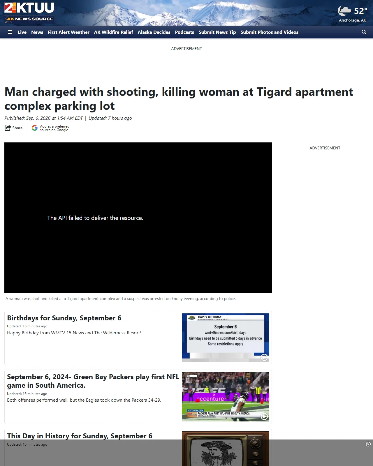 alaskasnewssource.com as published: Man charged with shooting, killing woman at Tigard apartment complex parking lot