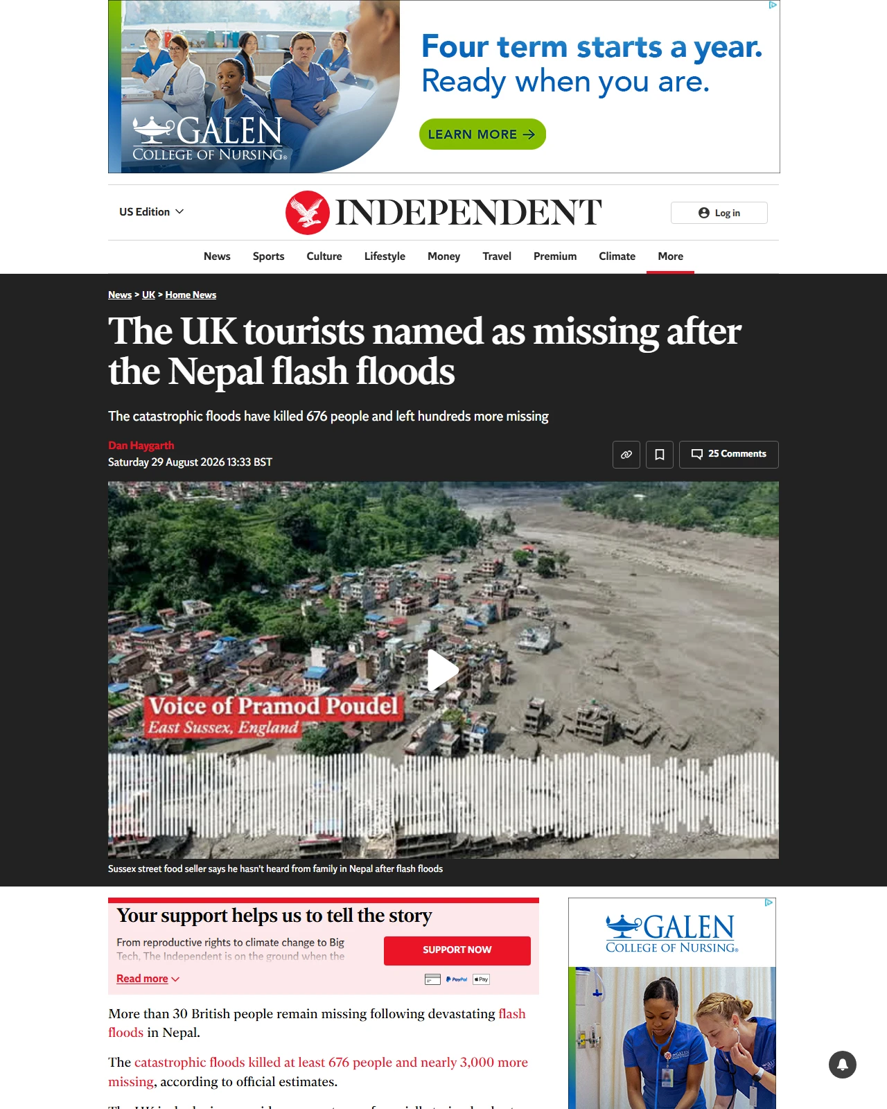 independent.co.uk as published: The UK tourists named as missing after the Nepal flash floods