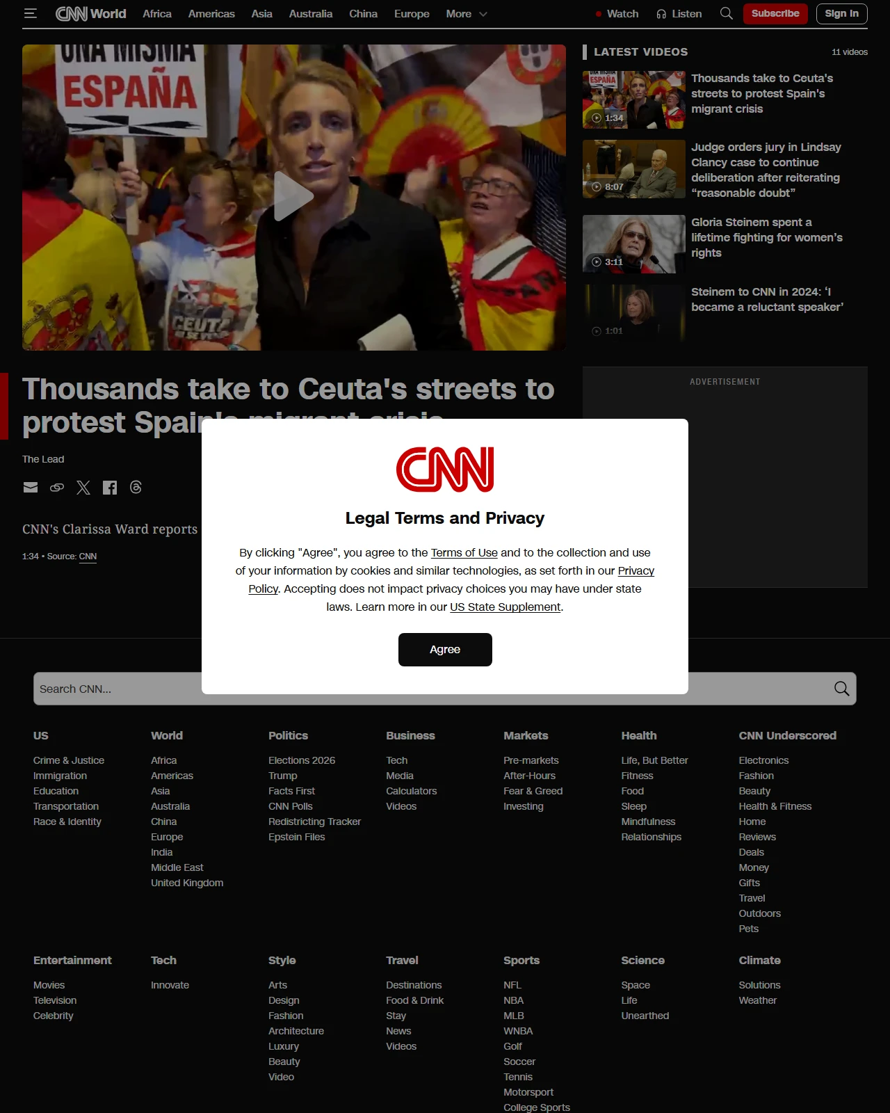 cnn.com as published: Thousands protest in Spain over government’s handling of migrant crisis