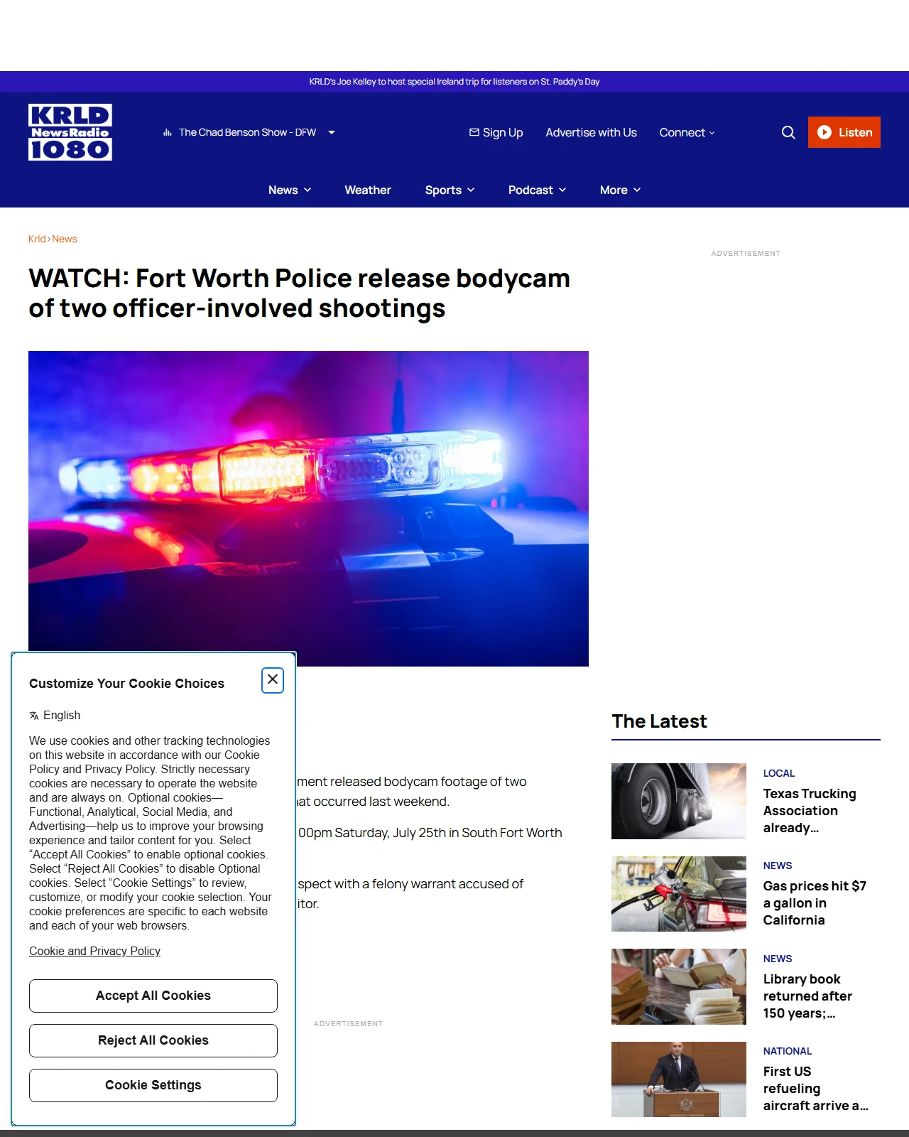 audacy.com as published: WATCH: Fort Worth Police release bodycam of two officer-involved shootings