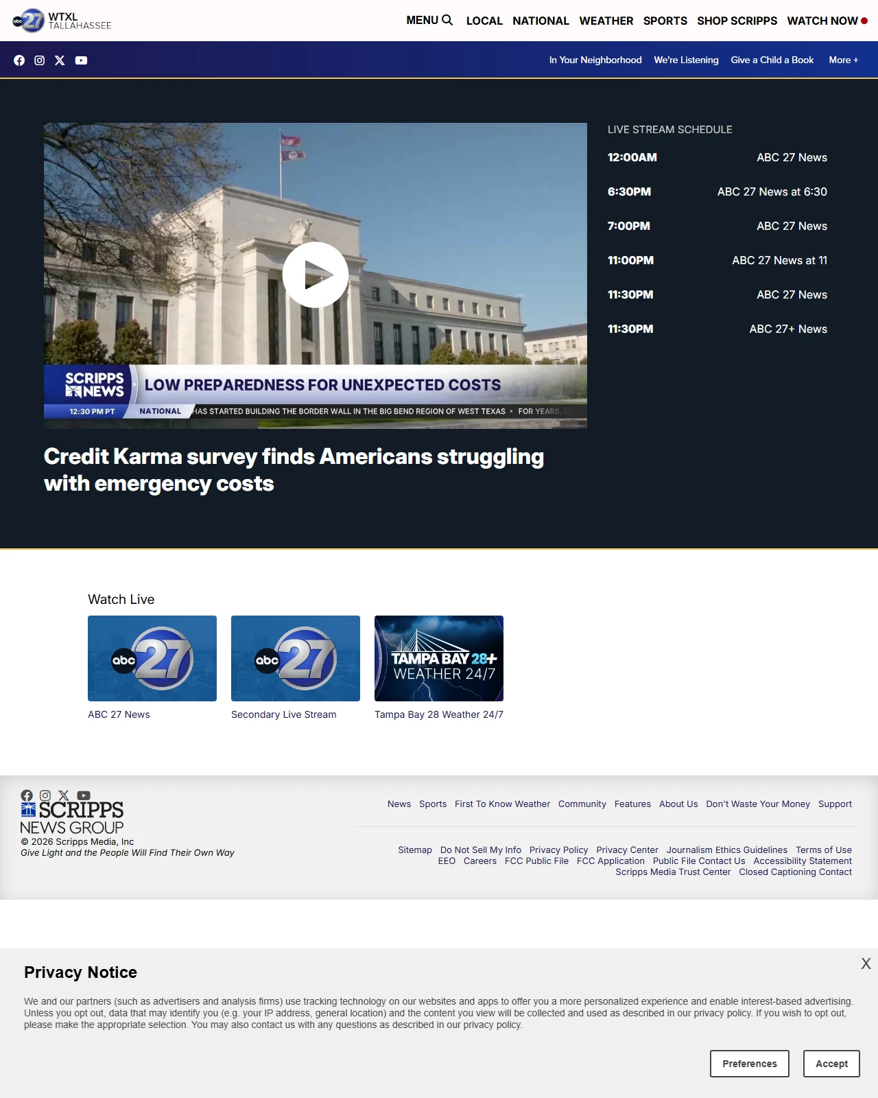 wtxl.com as published: Credit Karma survey finds Americans struggling with emergency costs