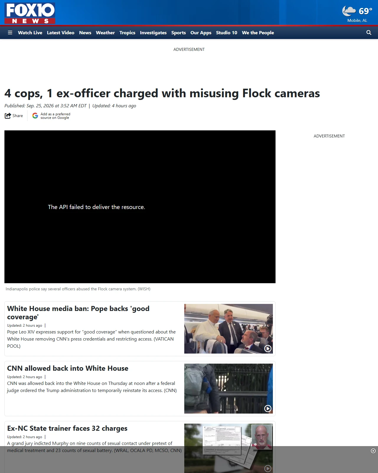 fox10tv.com as published: 4 cops, 1 ex-officer charged with misusing Flock cameras