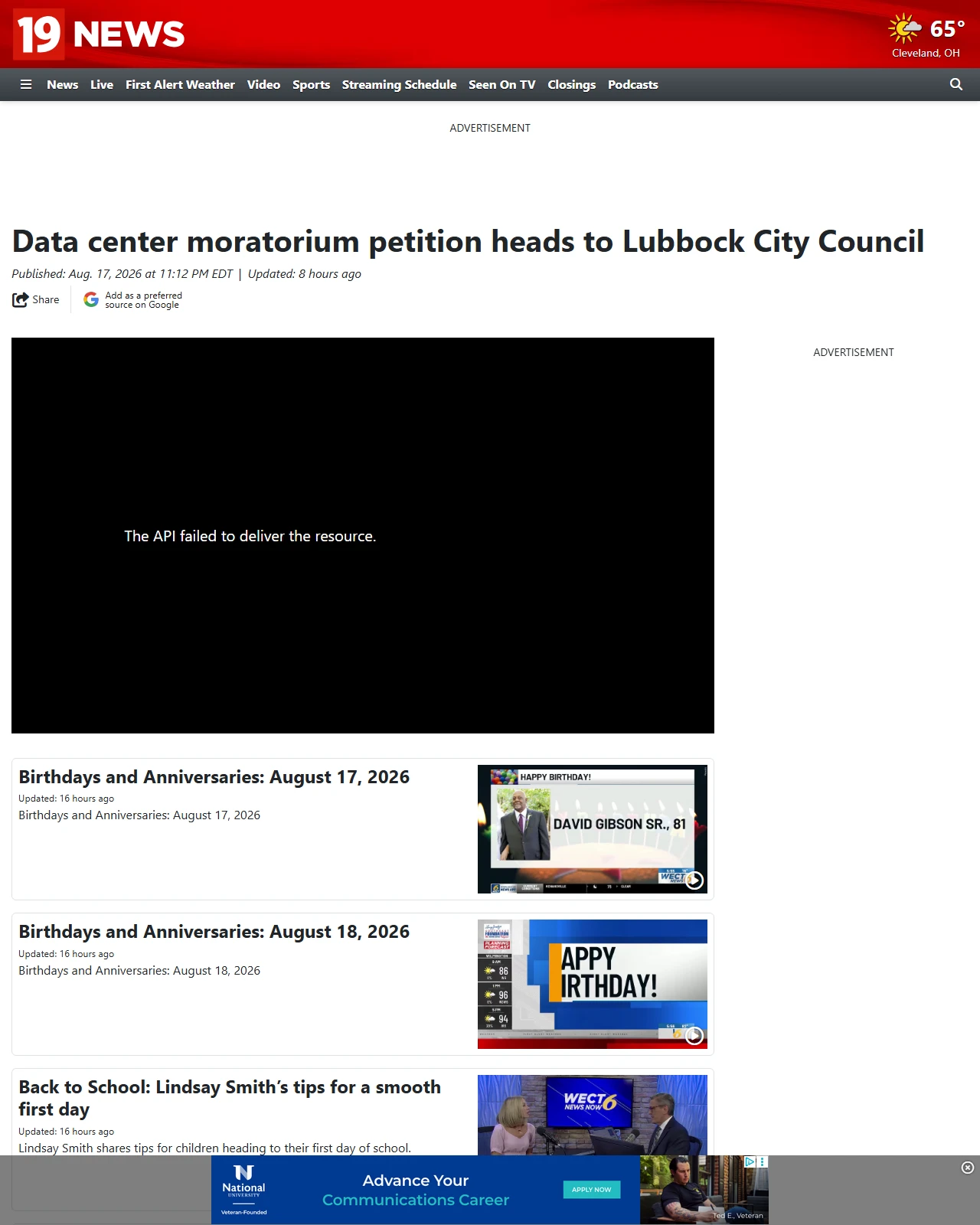 cleveland19.com as published: Data center moratorium petition heads to Lubbock City Council