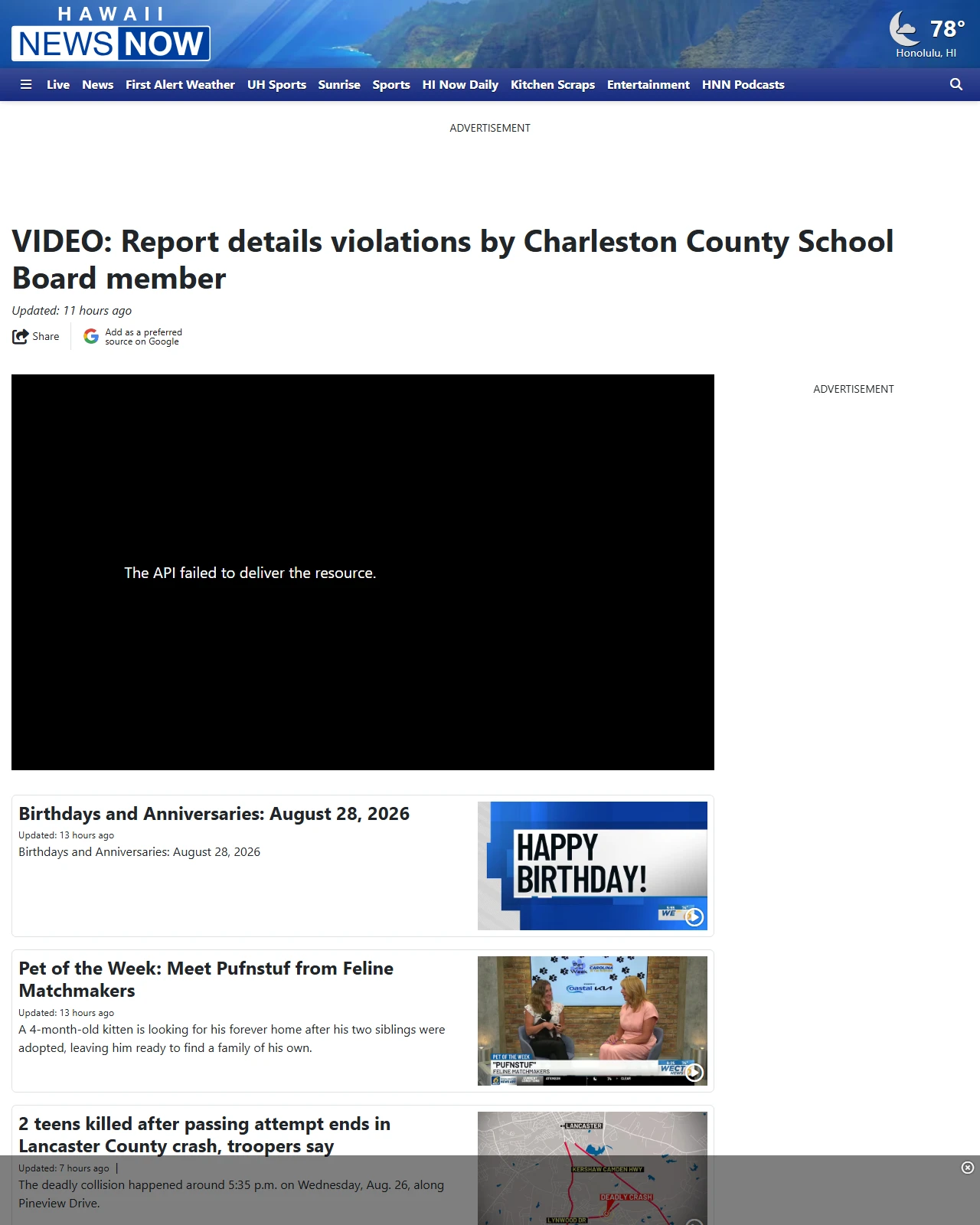 hawaiinewsnow.com as published: VIDEO: Report details violations by Charleston County School Board member