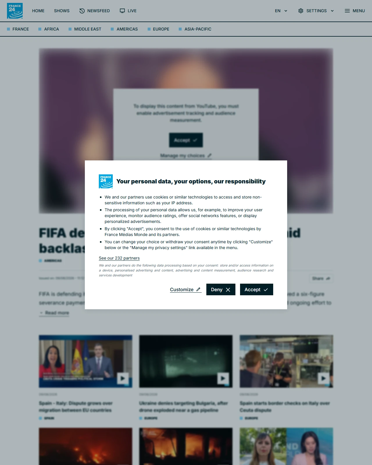 france24.com as published: FIFA defends its President Infantino amid backlash