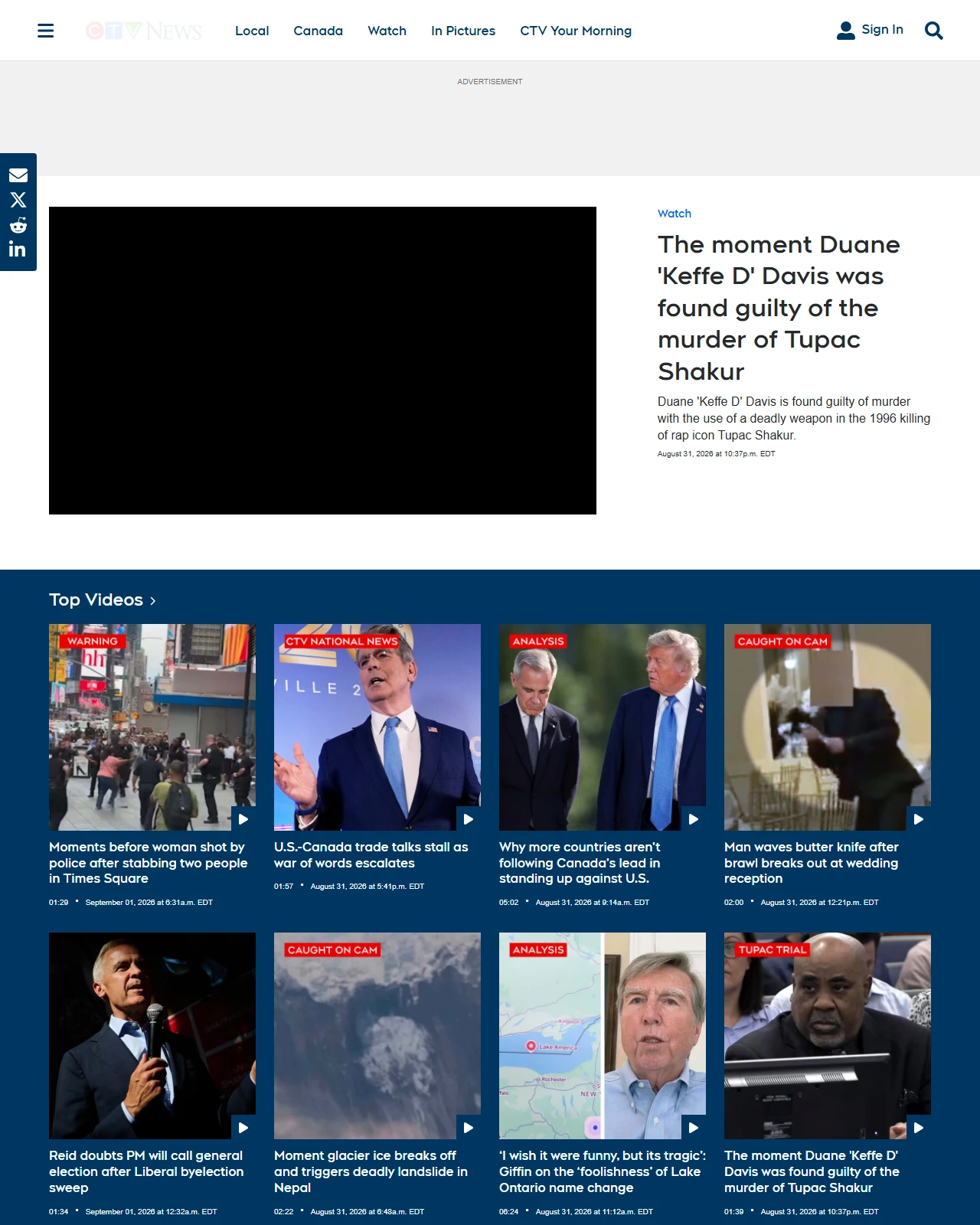 ctvnews.ca as published: The moment Duane 'Keffe D' Davis was found guilty of the murder of Tupac Shakur