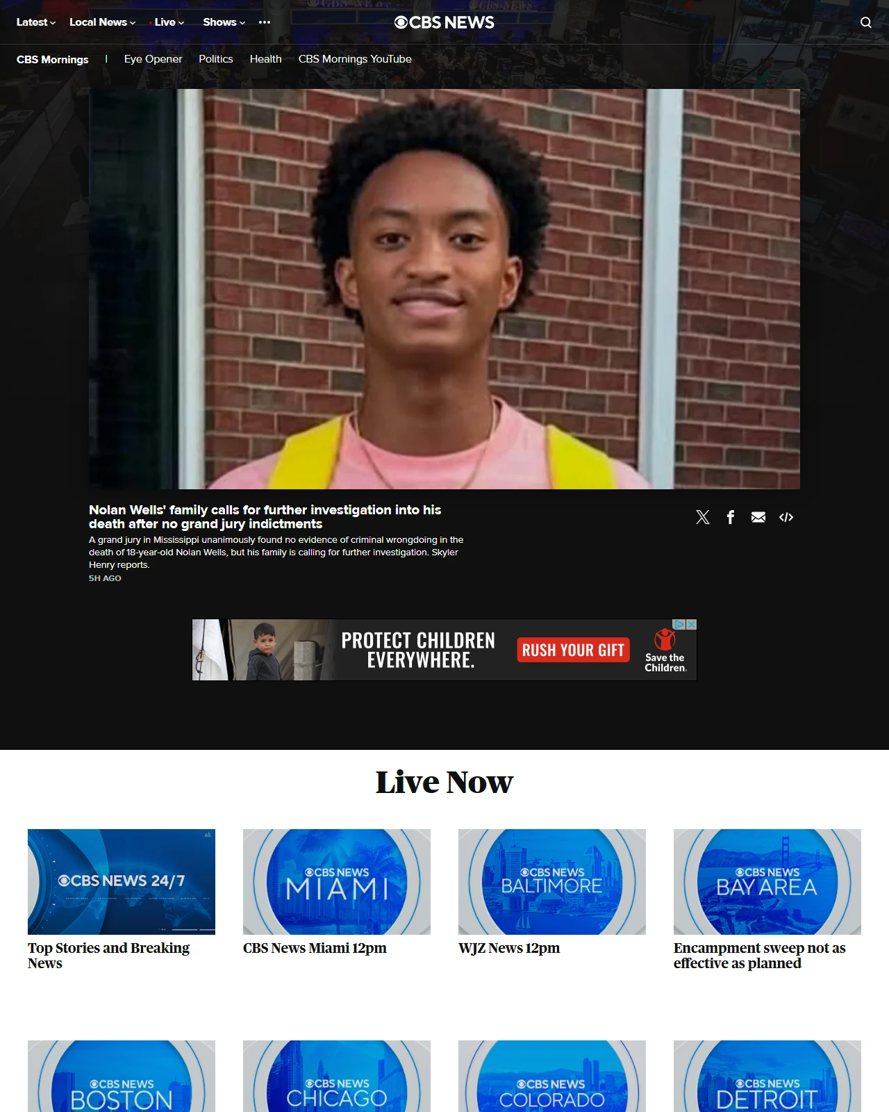 cbsnews.com as published: Nolan Wells' family calls for further investigation into his death after no grand jury indictments