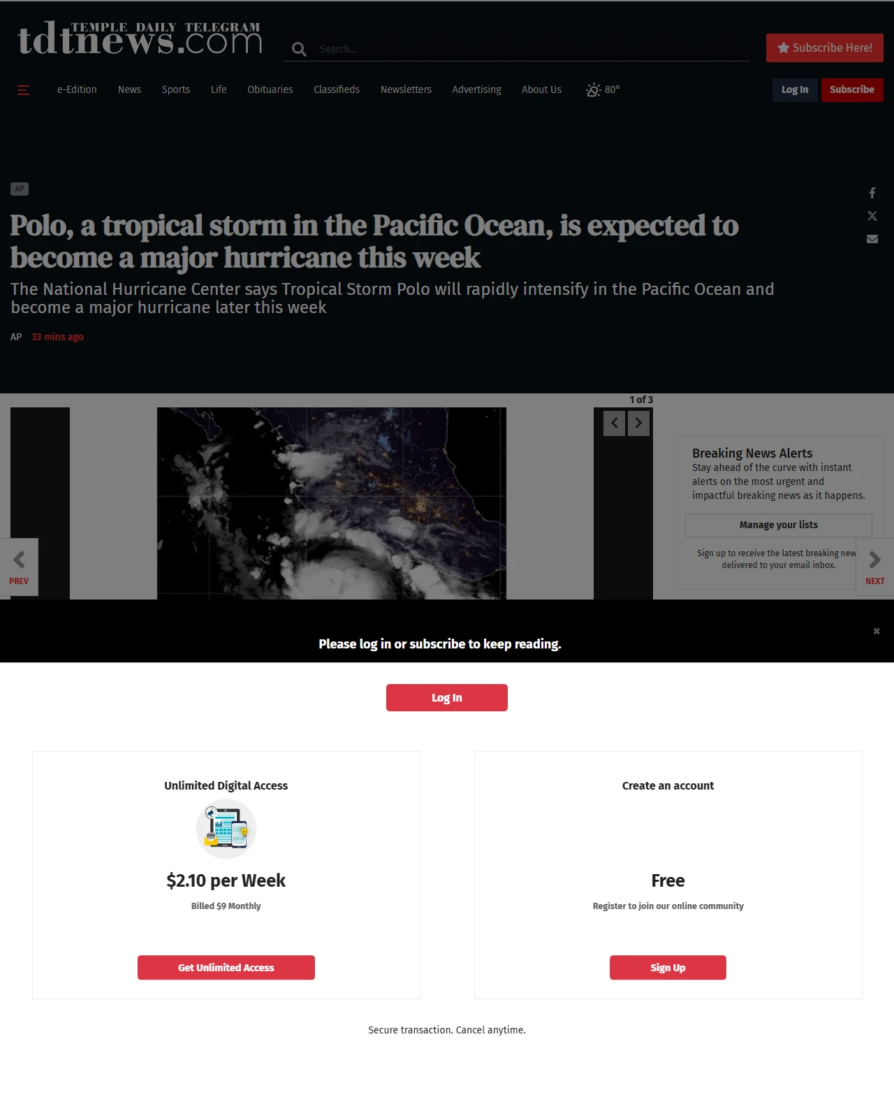 tdtnews.com as published: Polo, a tropical storm in the Pacific Ocean, is expected to become a major hurricane this week