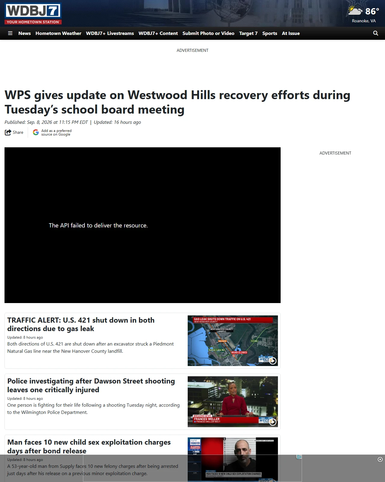 wdbj7.com as published: WPS gives update on Westwood Hills recovery efforts during Tuesday’s school board meeting