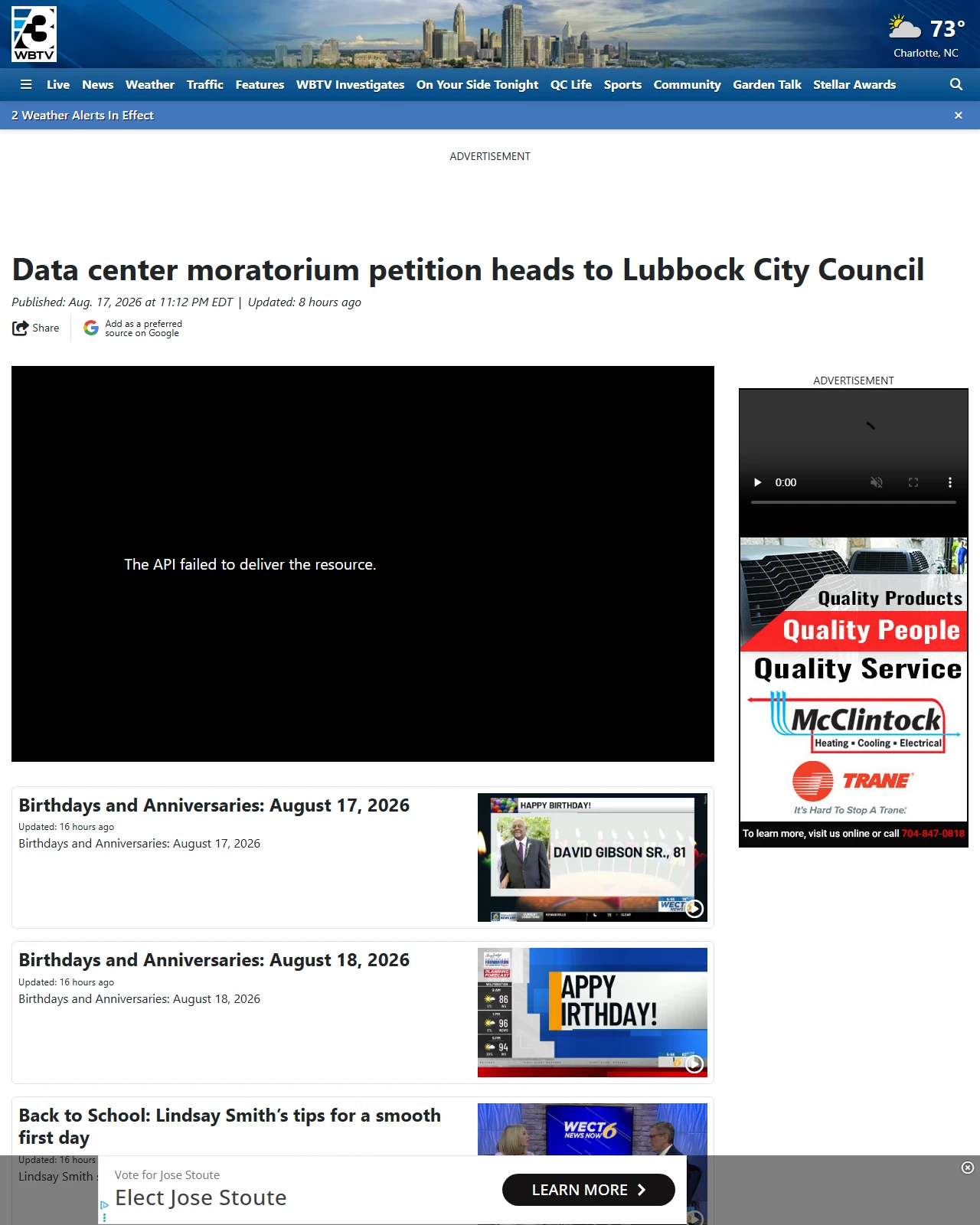 wbtv.com as published: Data center moratorium petition heads to Lubbock City Council